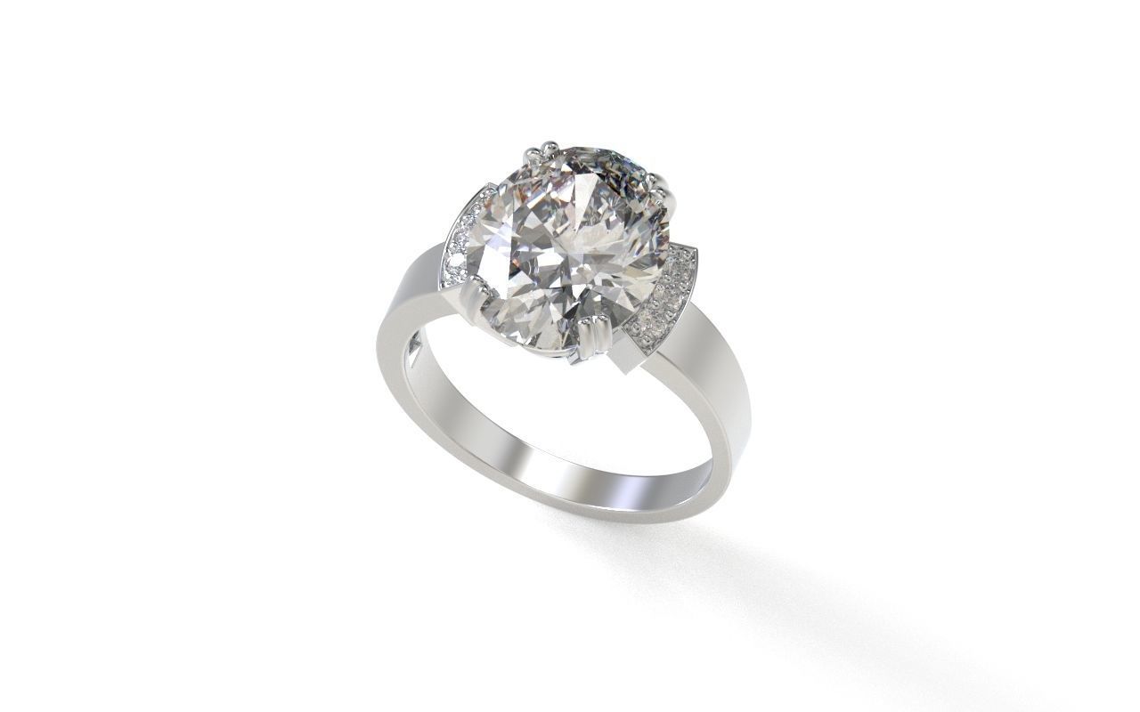 Enagagement ring 3D print model_12