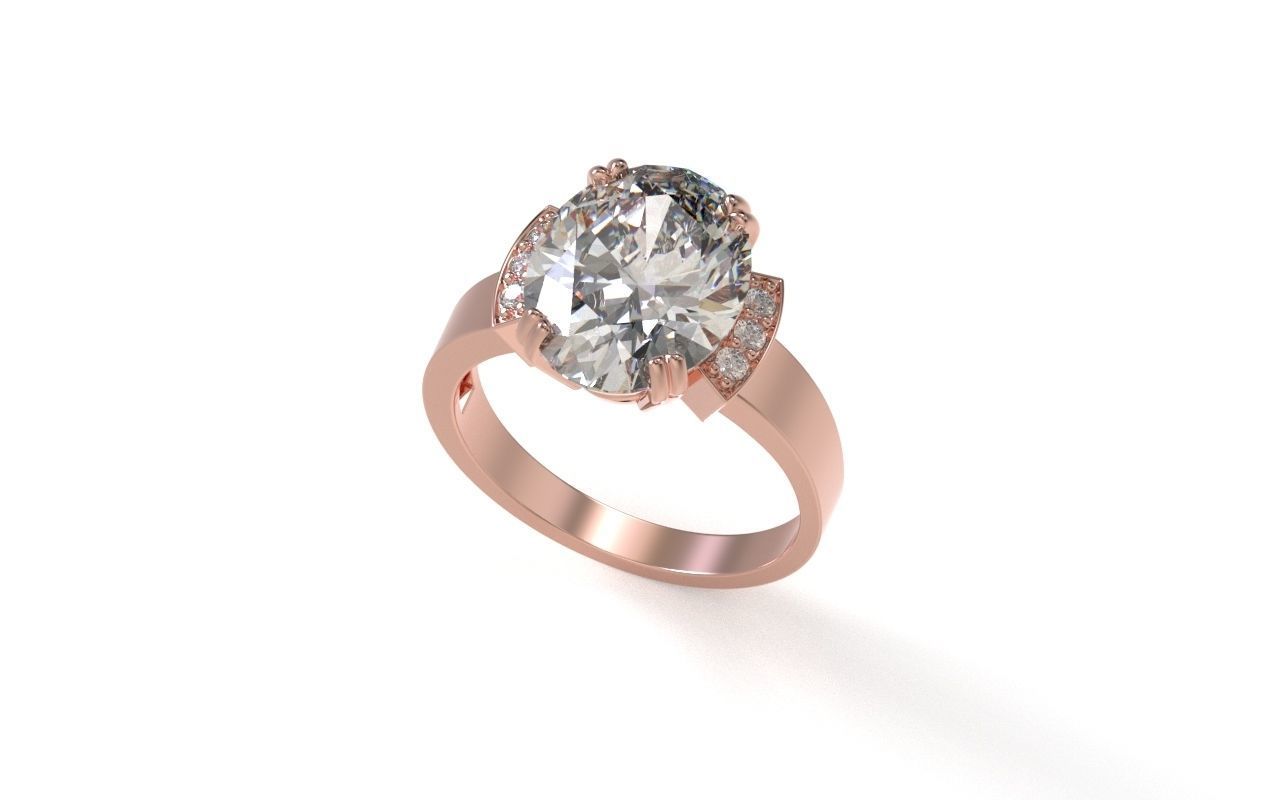 Enagagement ring 3D print model_13