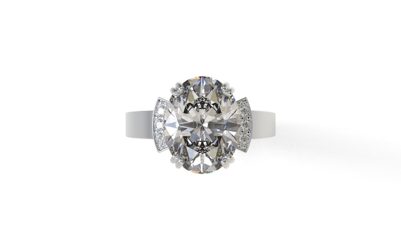 Enagagement ring 3D print model_11