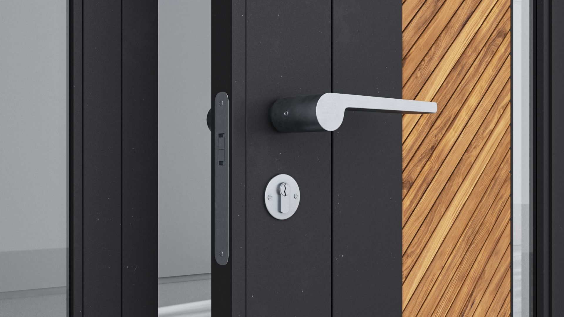 Aluminium door 275 3D model_4