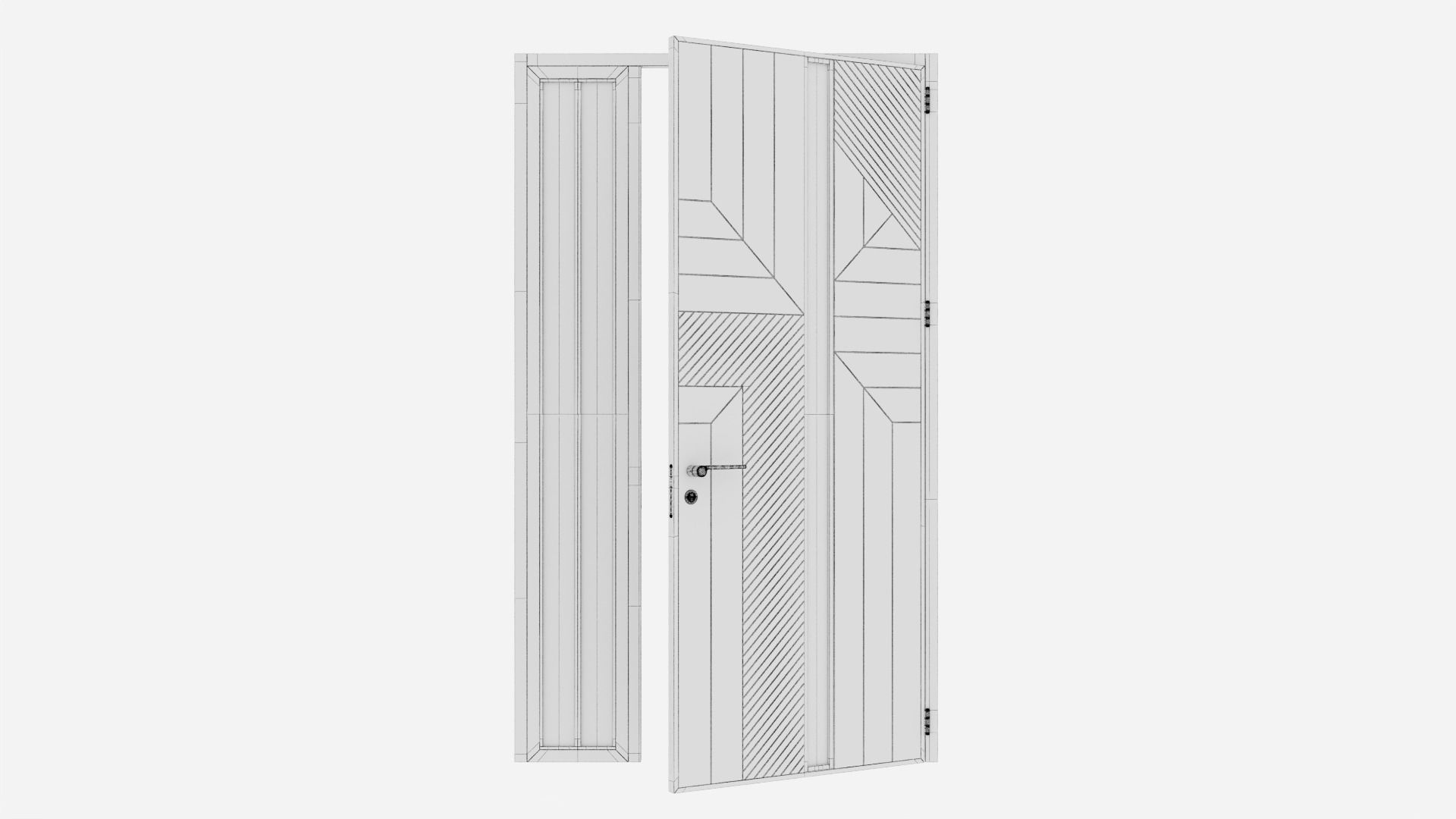 Aluminium door 275 3D model_6