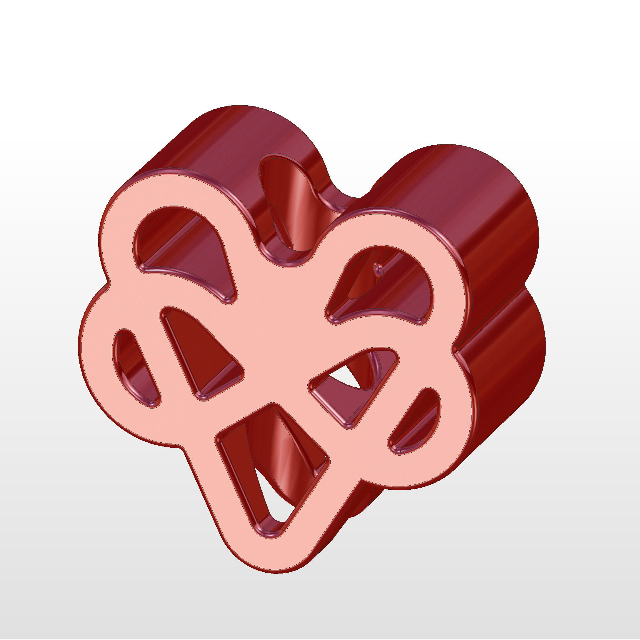 straw topper symbolizing polyamory 3D print model_15