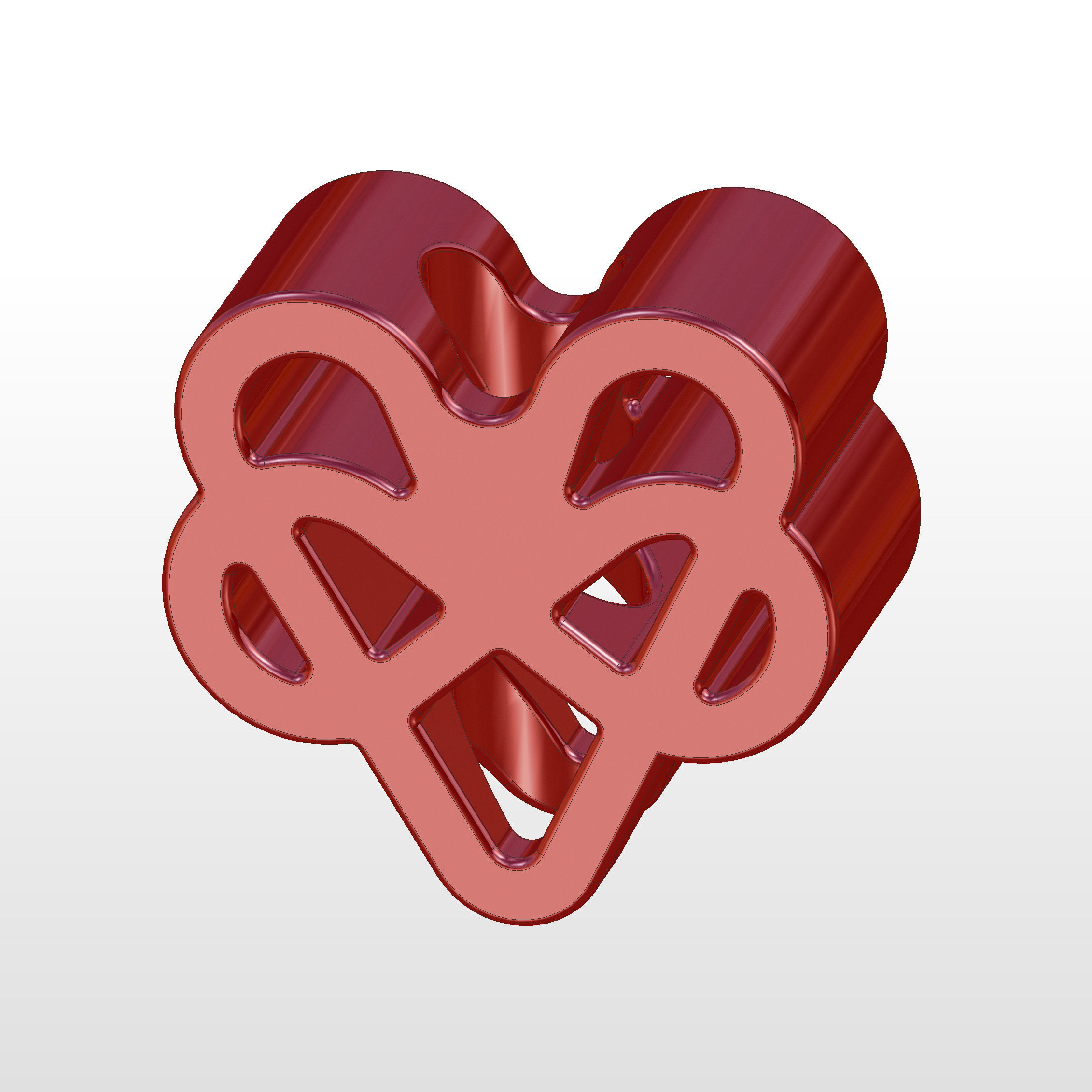 straw topper symbolizing polyamory 3D print model_16