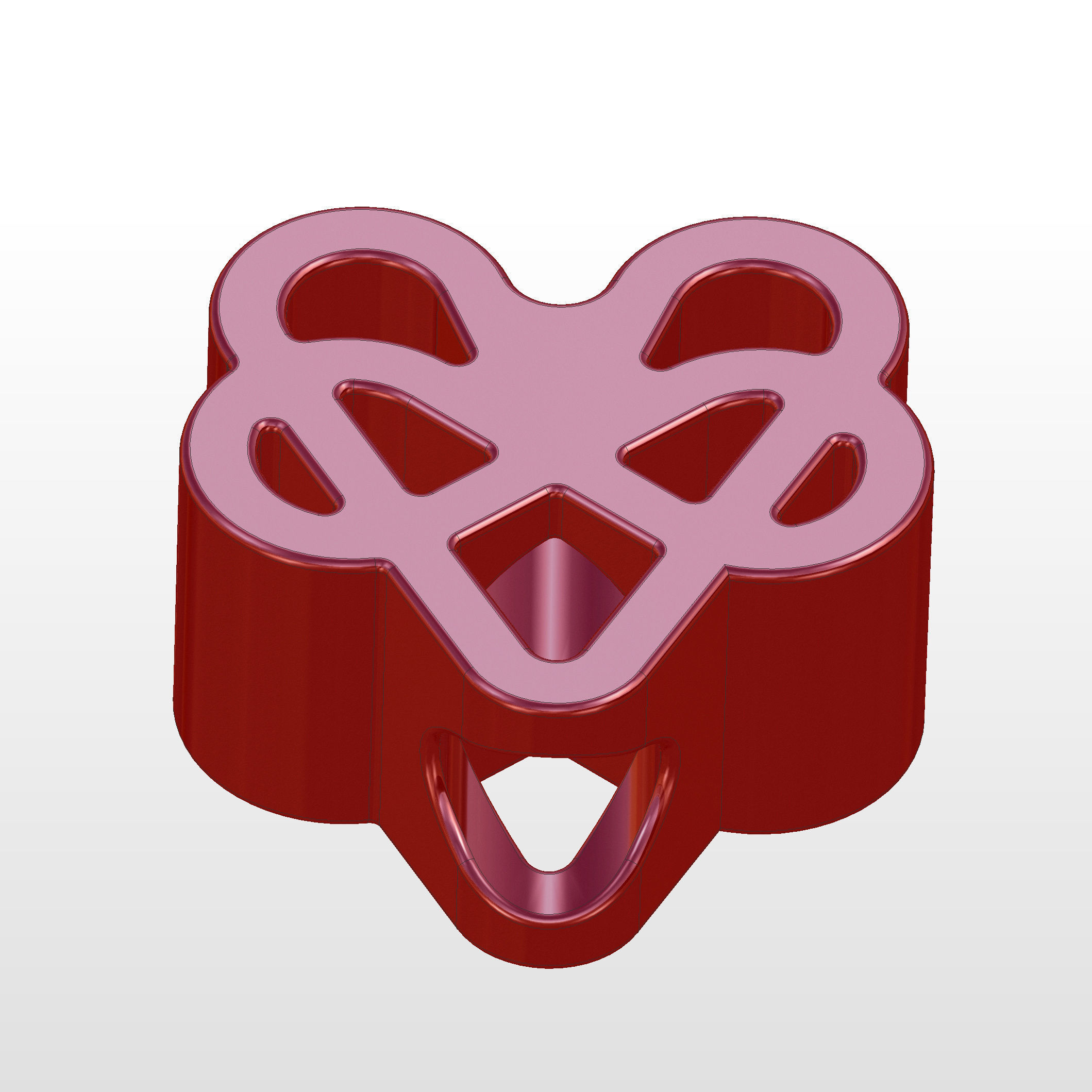 straw topper symbolizing polyamory 3D print model_22