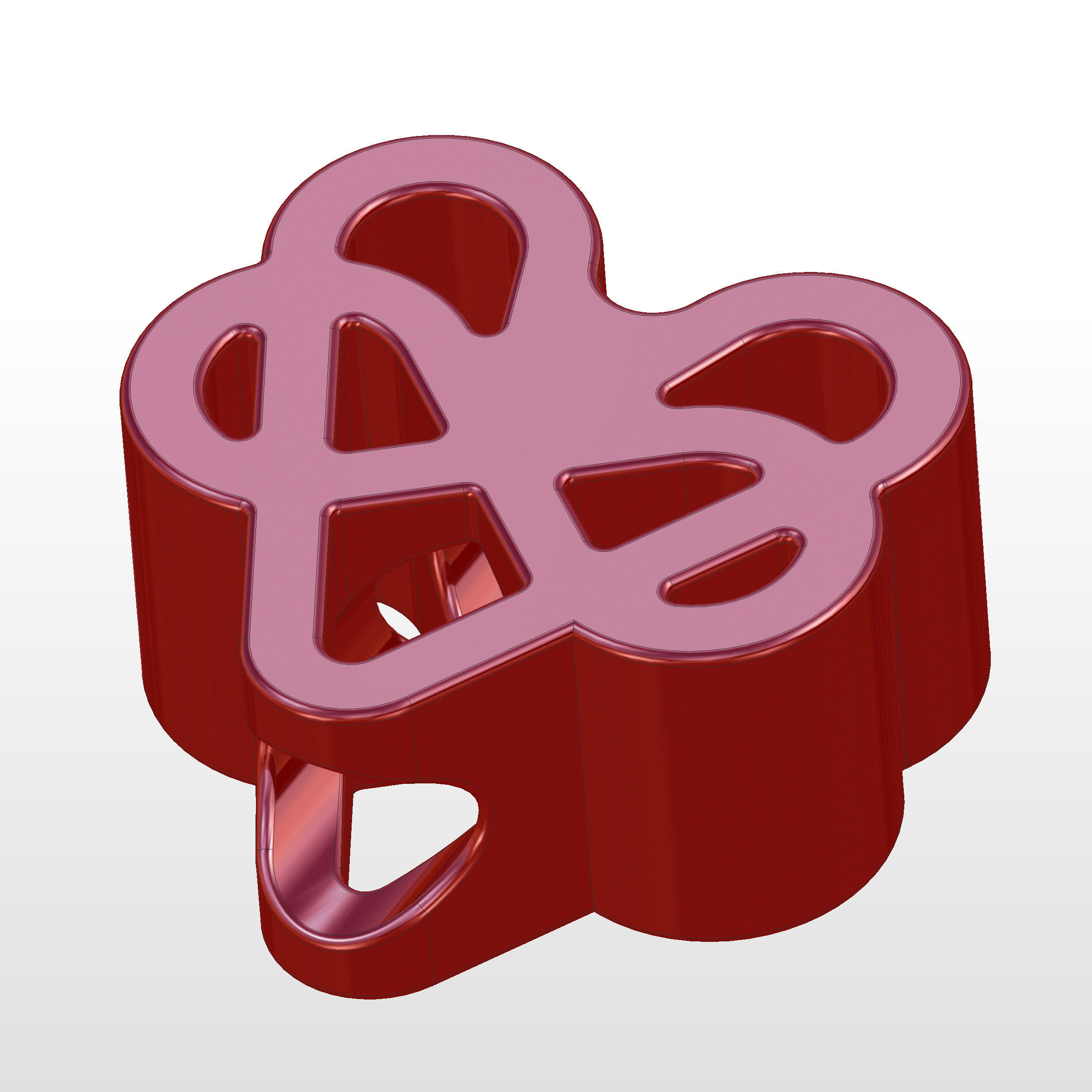 straw topper symbolizing polyamory 3D print model_21