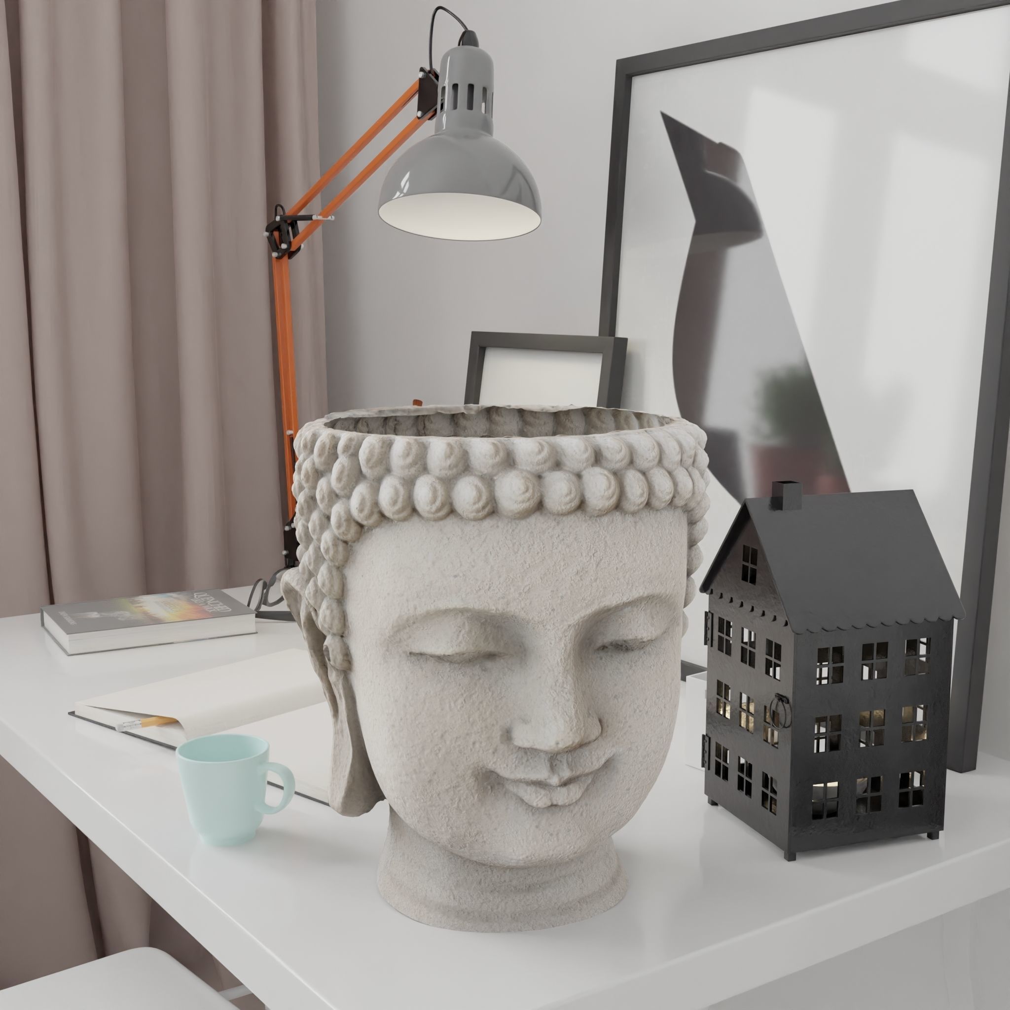 Buddha Pack Photorealistic Low Poly PBR Models - 4 Buddhas 3D Model Collection_18