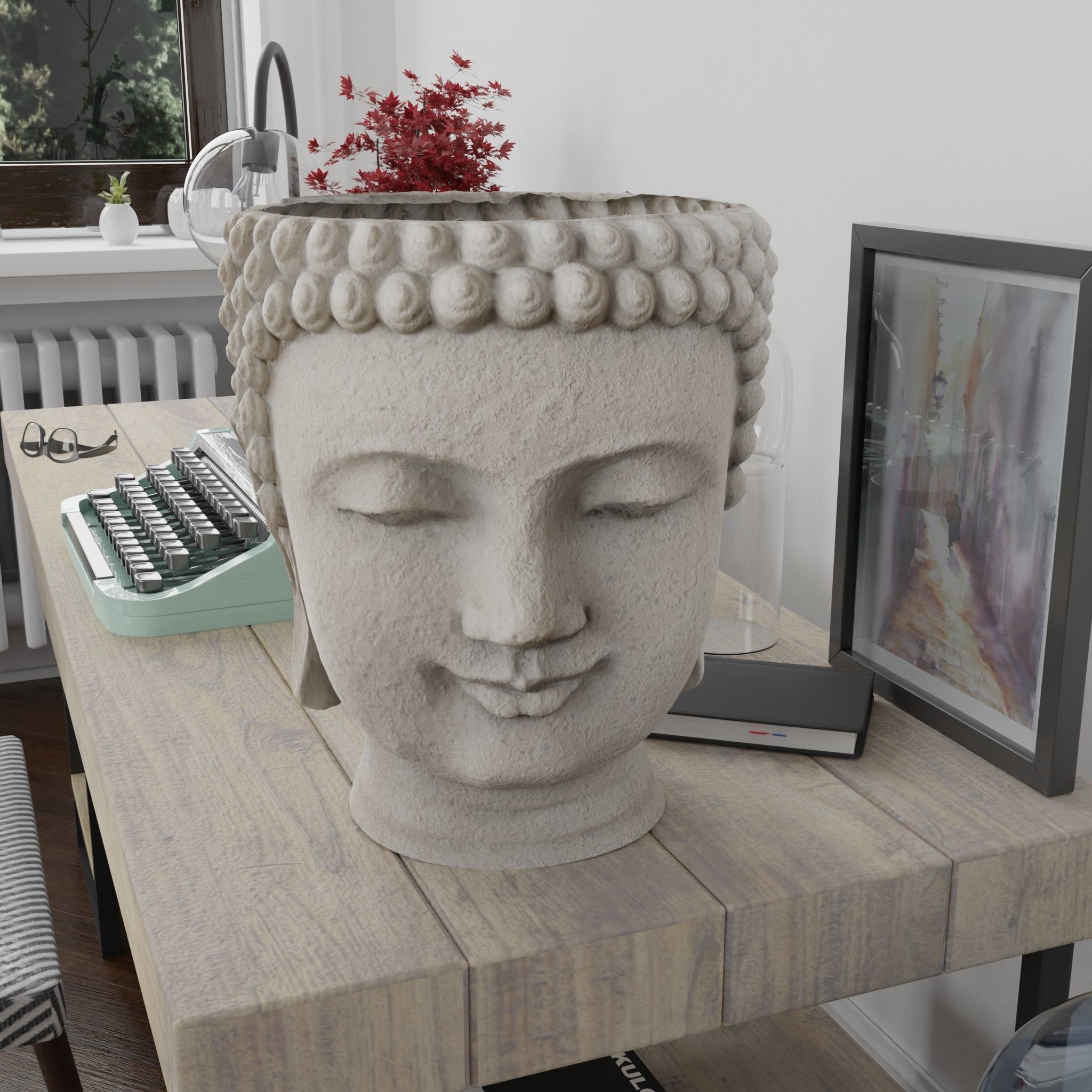 Buddha Pack Photorealistic Low Poly PBR Models - 4 Buddhas 3D Model Collection_19