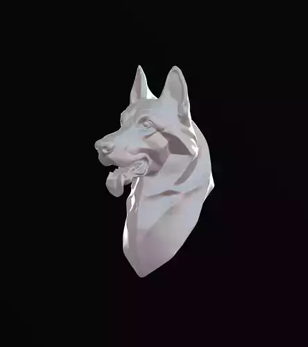 Stylized German Shepherd Dog Head