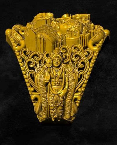siva parvathi ganesh ayyappa kumara swami ring 3D print model_2