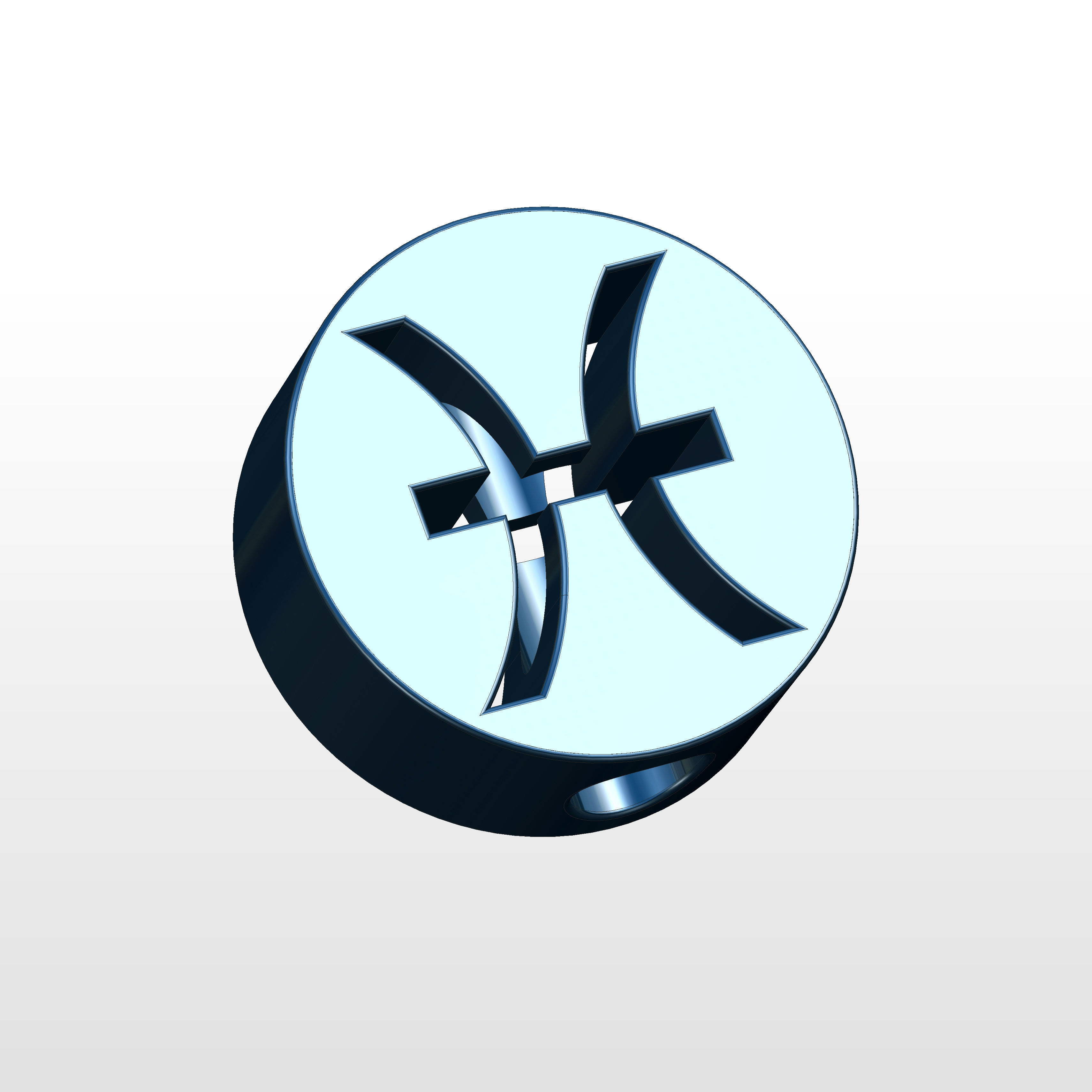 Straw Topper Pisces zodiac sign 3D print model_10