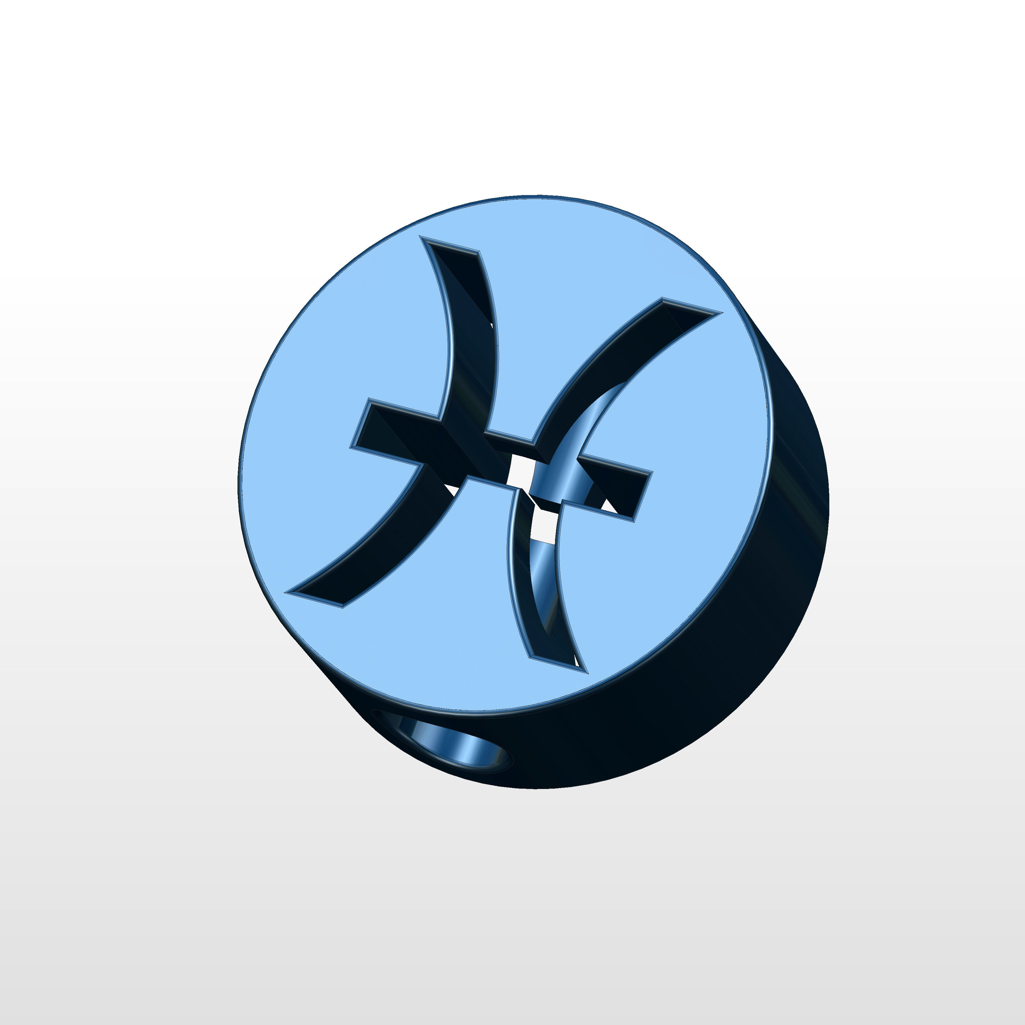 Straw Topper Pisces zodiac sign 3D print model_9