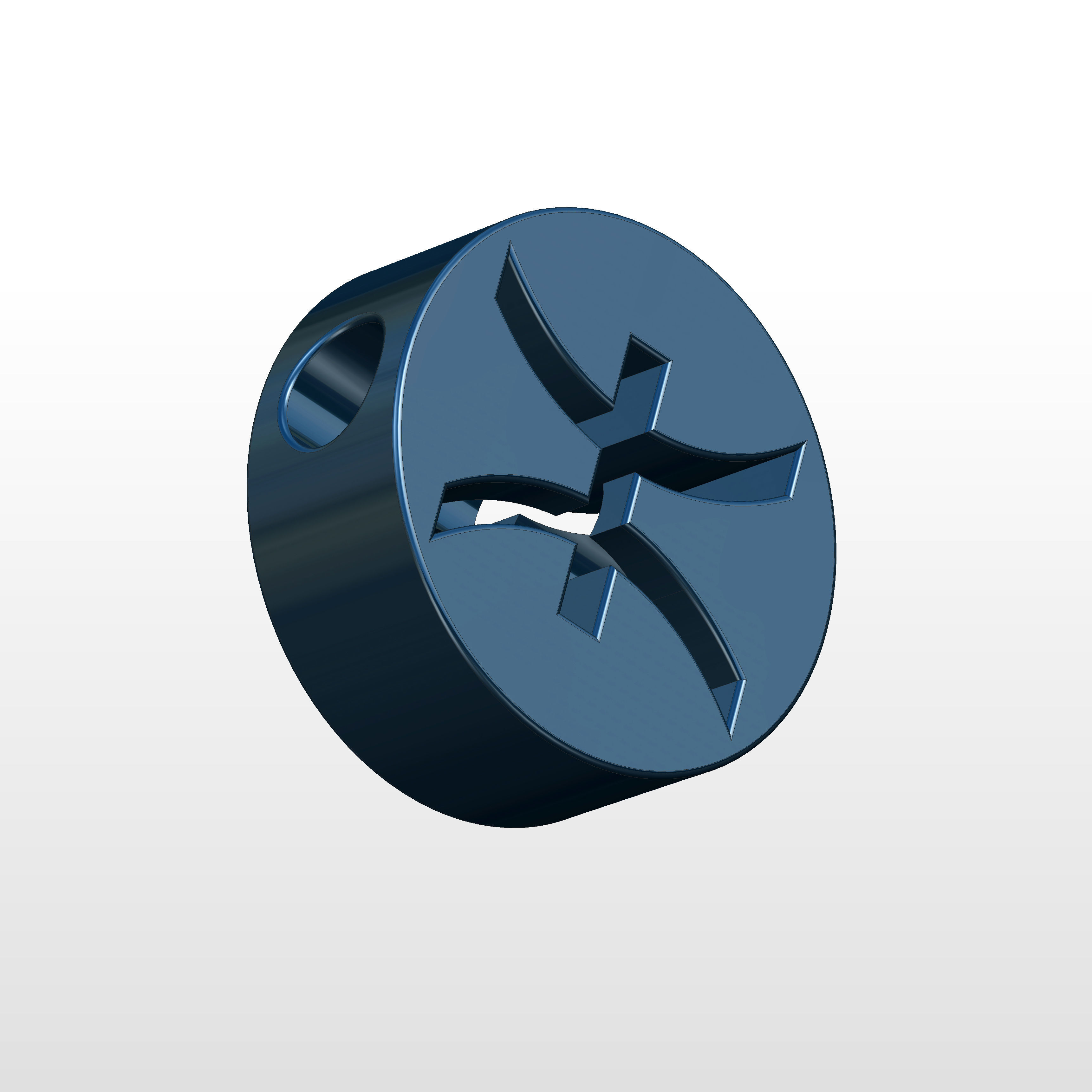 Straw Topper Pisces zodiac sign 3D print model_7