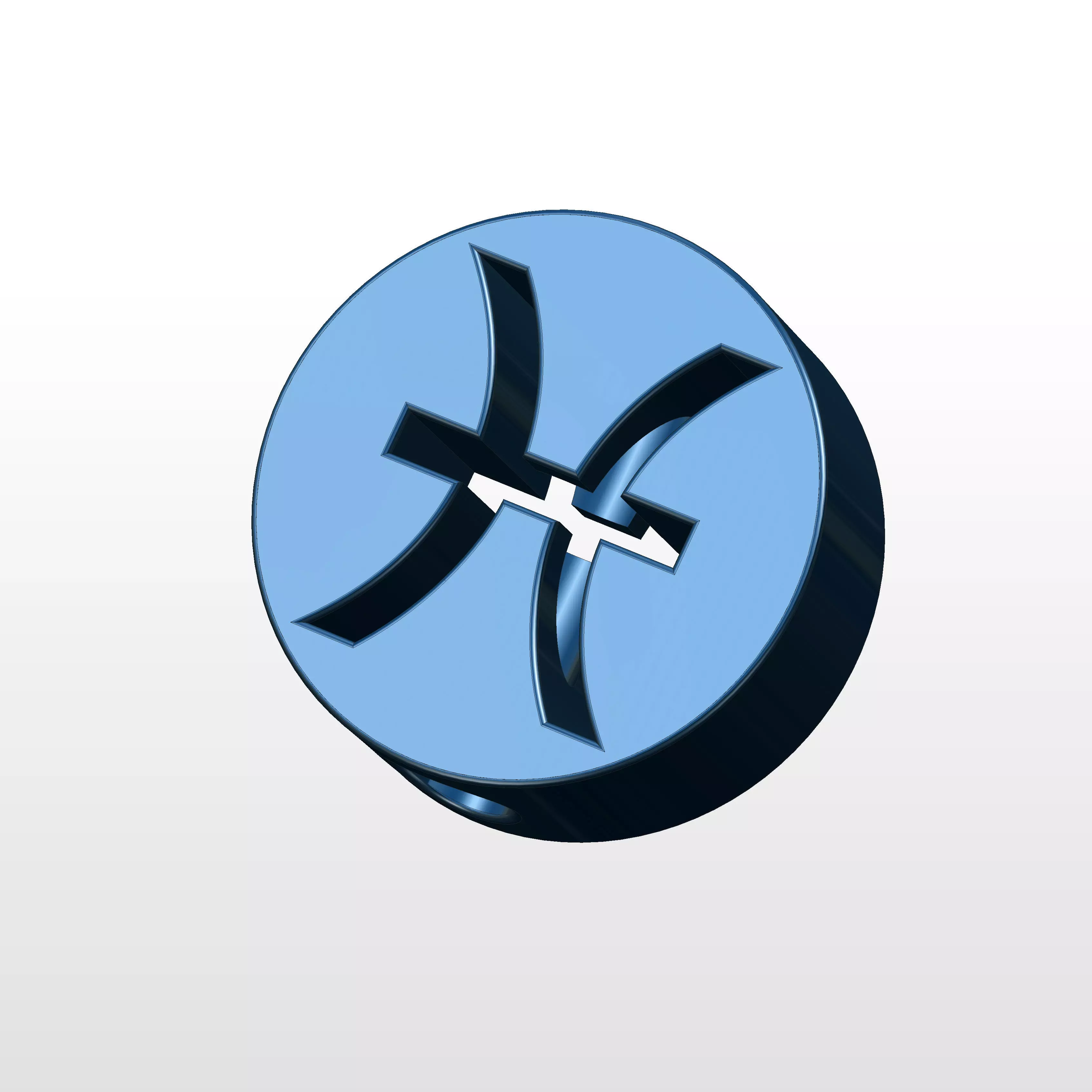 Straw Topper Pisces zodiac sign 3D print model_0