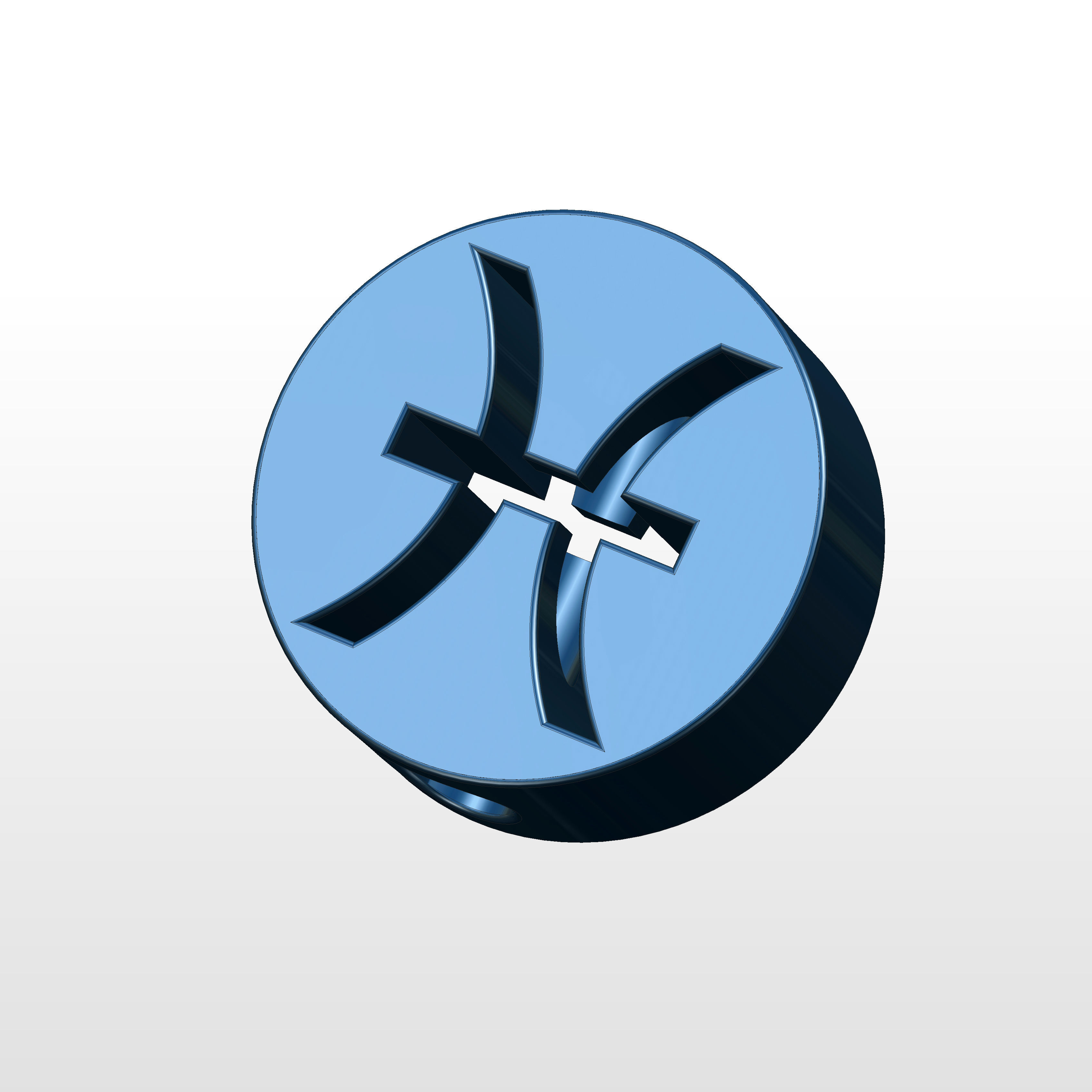 Straw Topper Pisces zodiac sign 3D print model_1