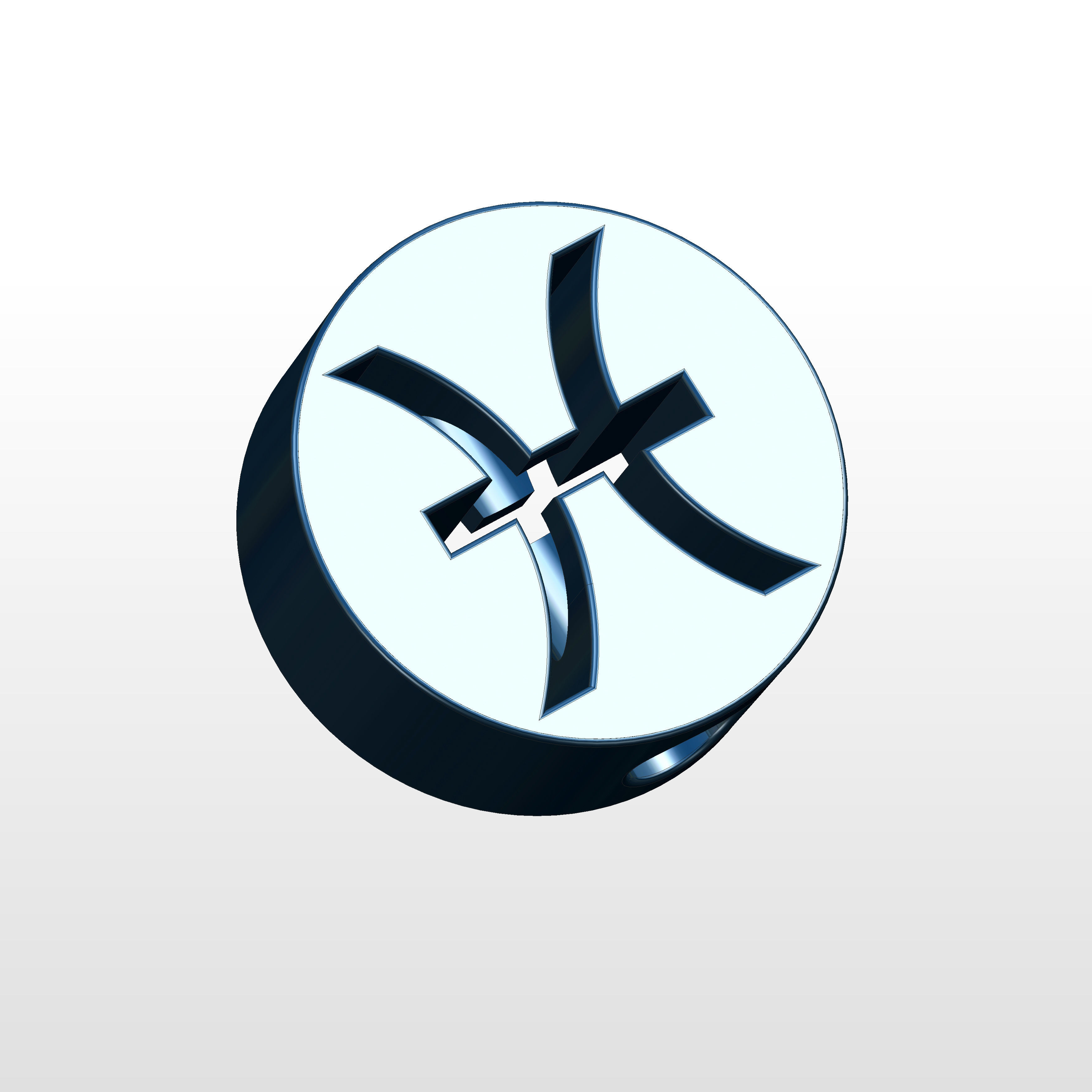 Straw Topper Pisces zodiac sign 3D print model_5