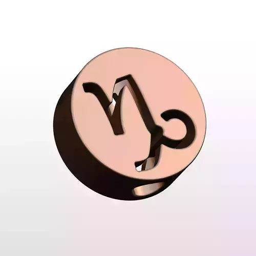 3Dprinted Straw Topper Capricorn zodiac sign 3D print model