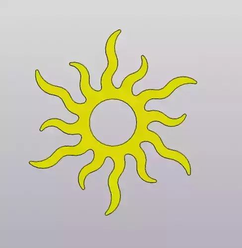 Sun Cup coaster version 2 3D print model