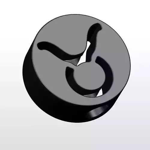 Taurus zodiac symbol straw topper 3D print model