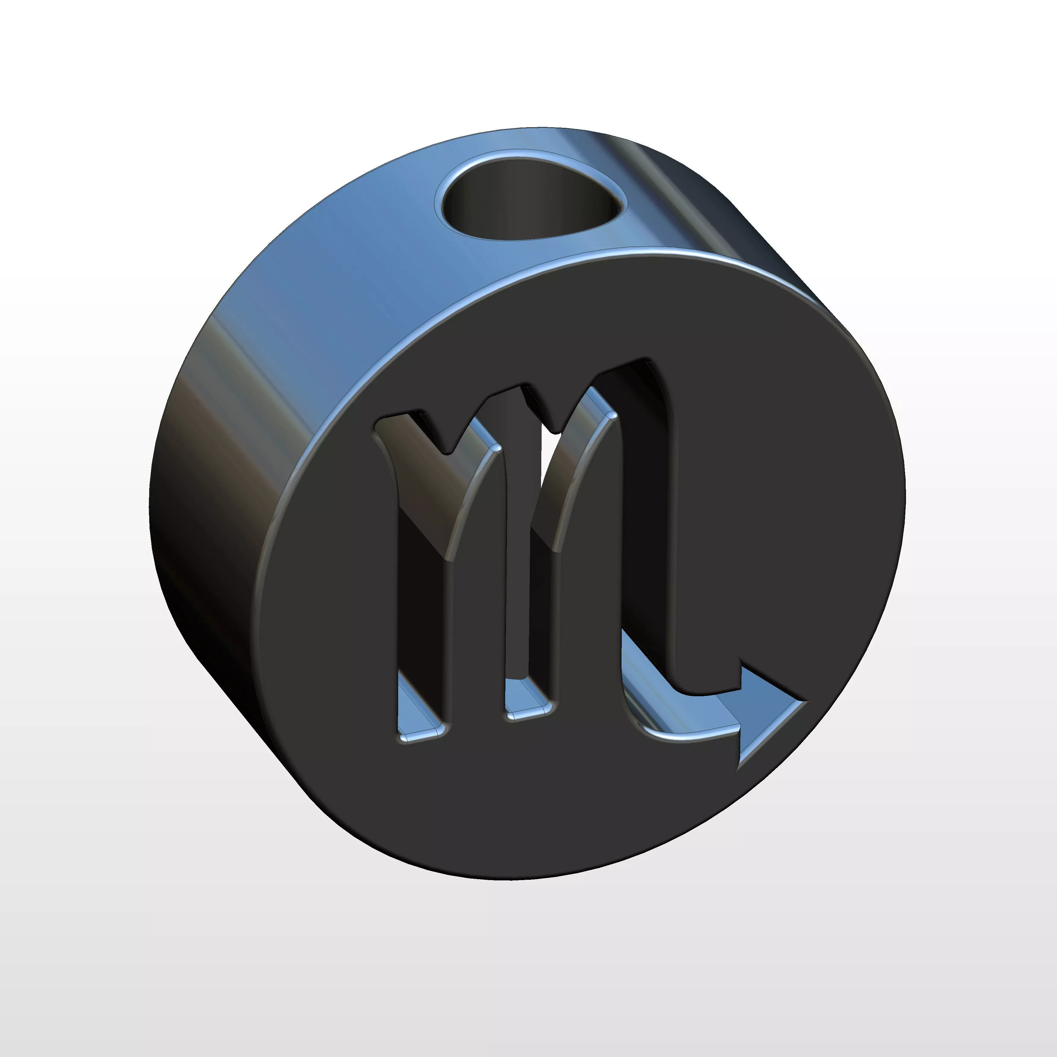 3Dprinted Scorpio zodiac straw topper 3D print model_0