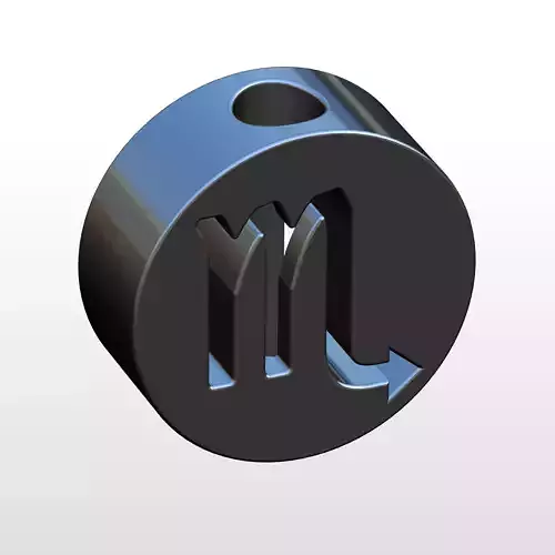 3Dprinted Scorpio zodiac straw topper 3D print model