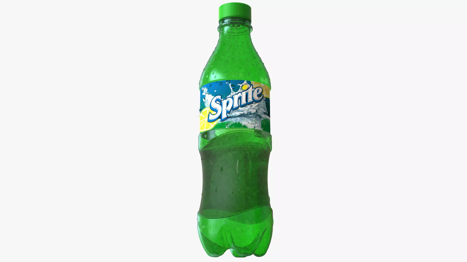 Beverage Bottle Coca Cola Sprite 1000ml   Low-poly 3D model_0