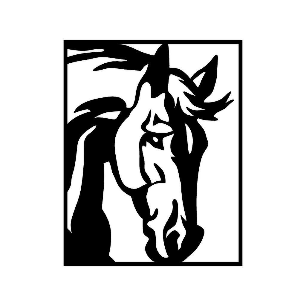 Horse Decortation Wall 3D print model_1