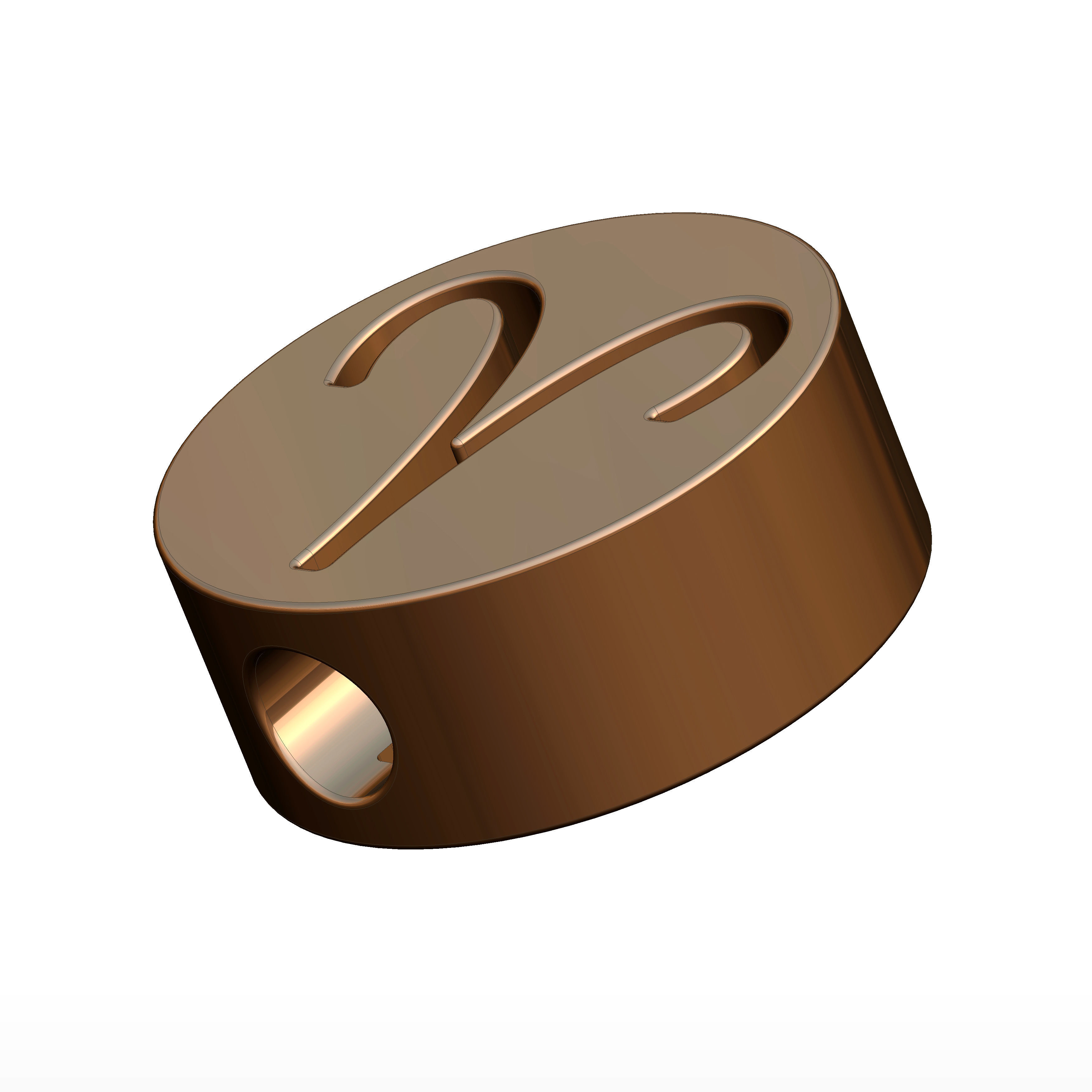 3D model Straw Topper  Aries zodiac symbol 3D print model_9