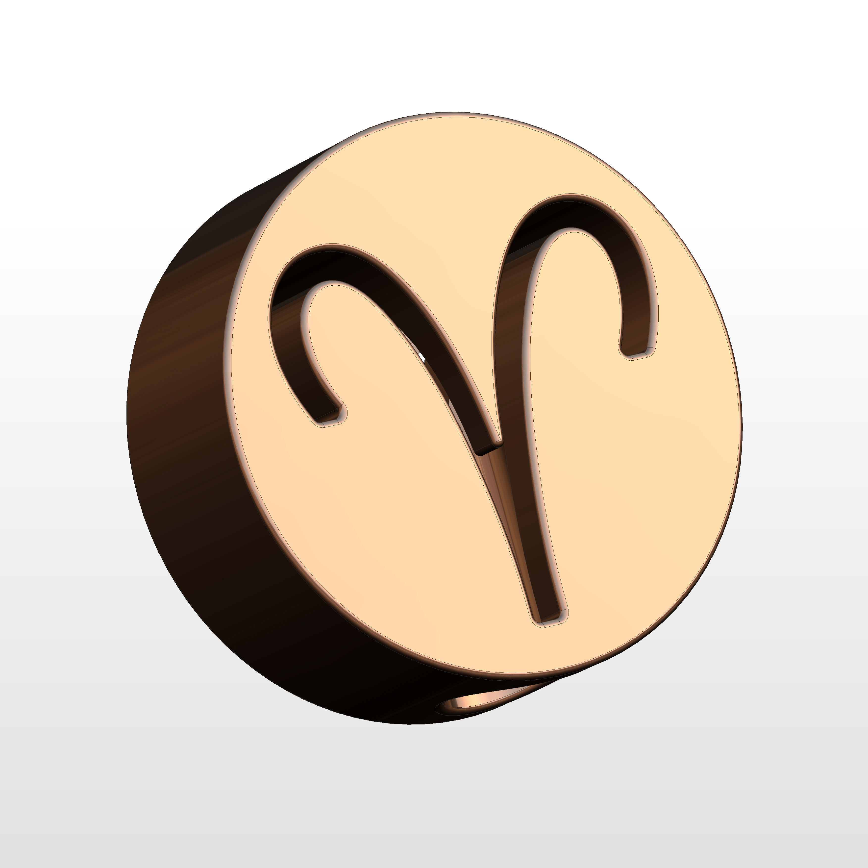 3D model Straw Topper  Aries zodiac symbol 3D print model_4