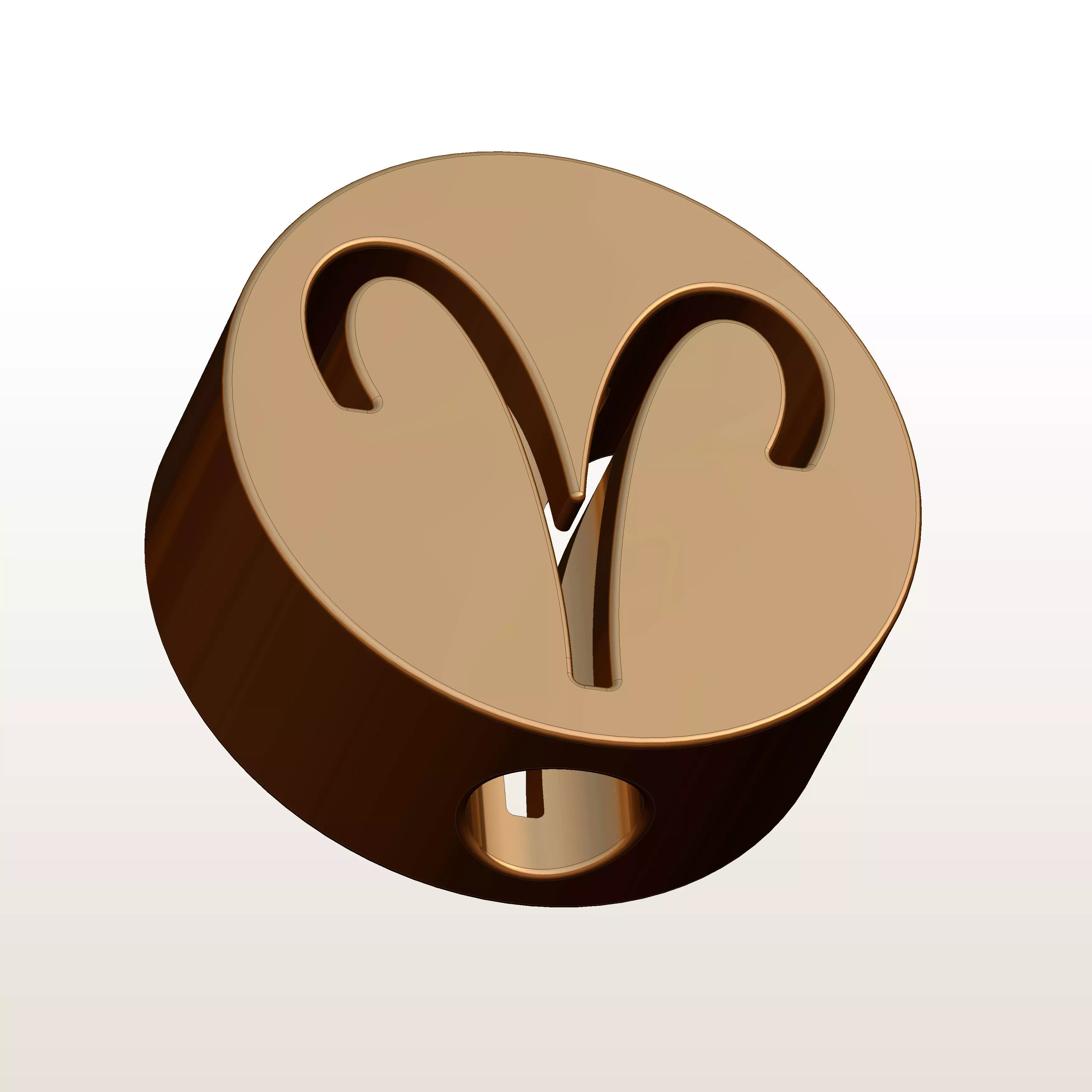 3D model Straw Topper  Aries zodiac symbol 3D print model_0