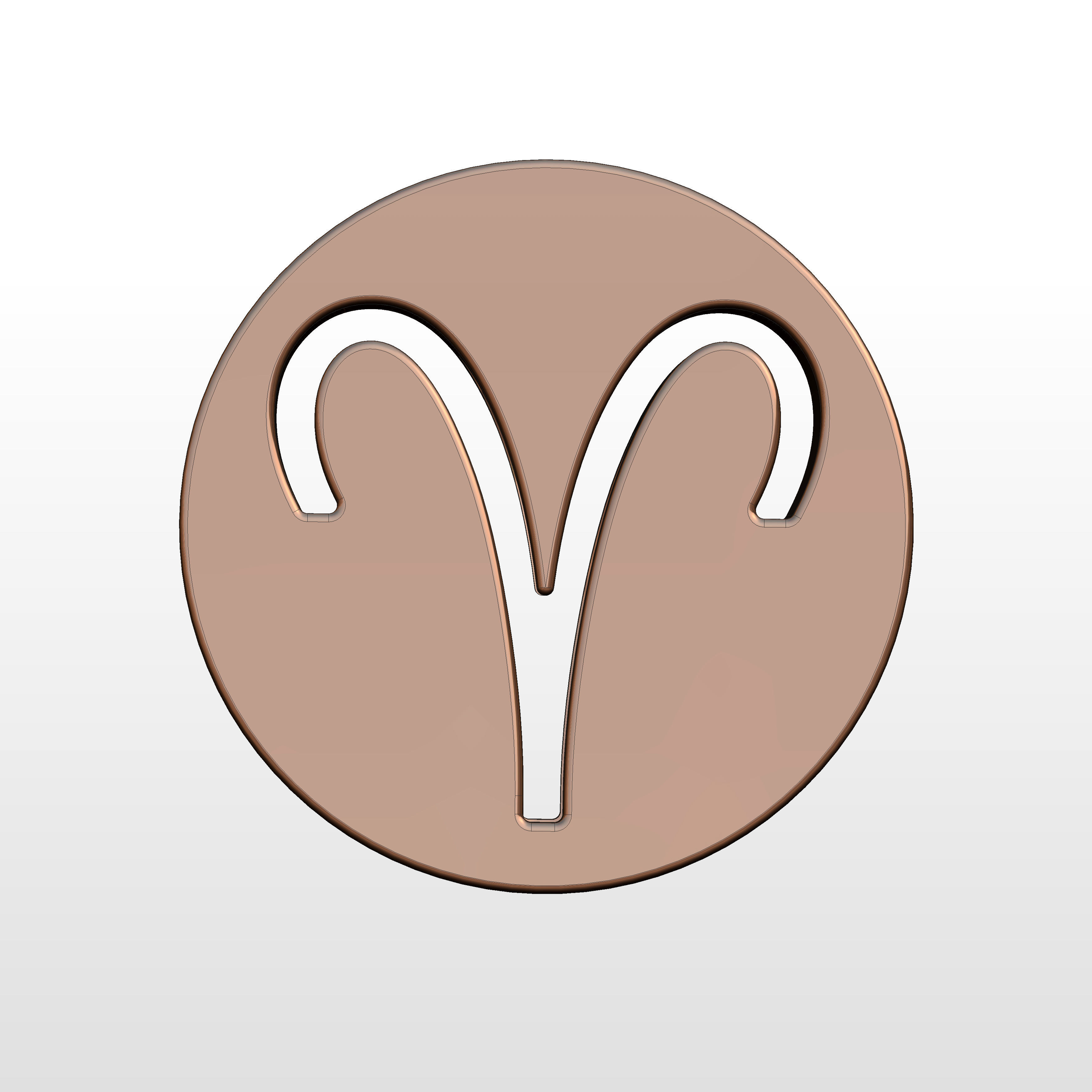 3D model Straw Topper  Aries zodiac symbol 3D print model_1