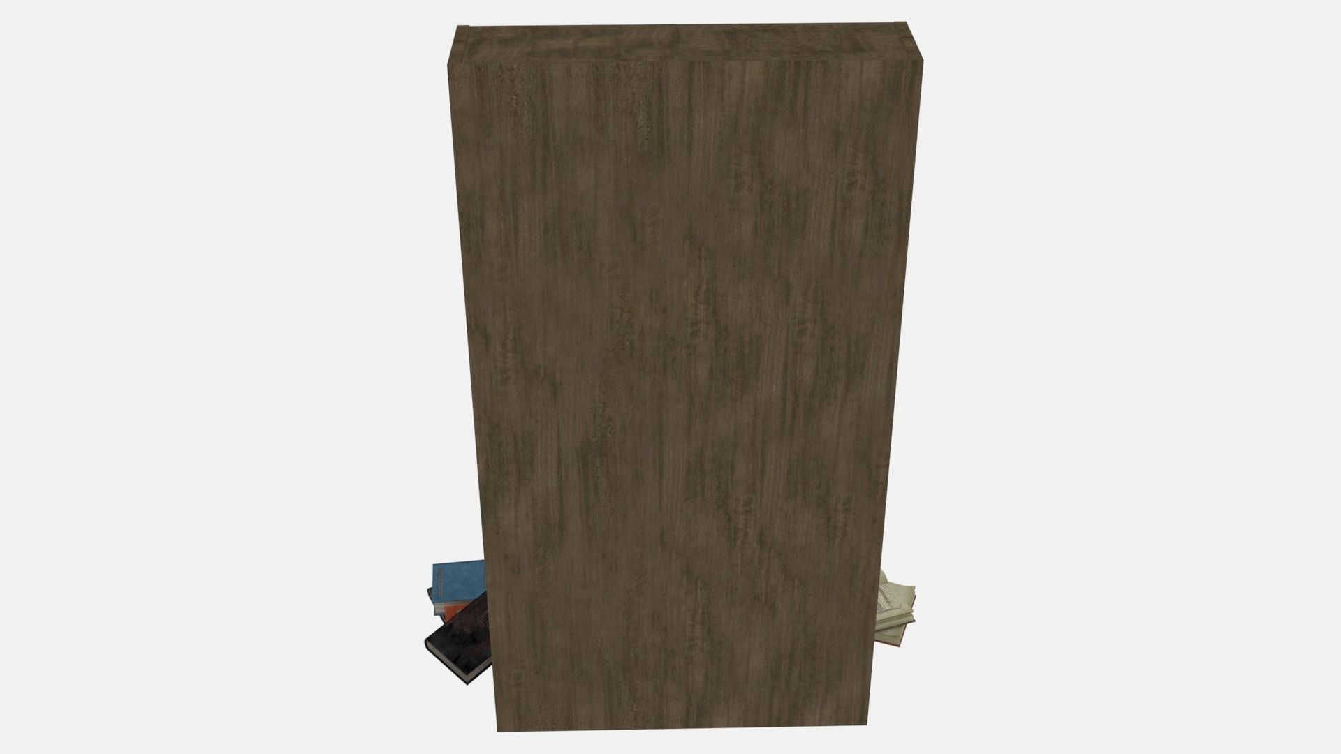 Old bookshelf with old books Estanteria Antigua con libros 3D model_5