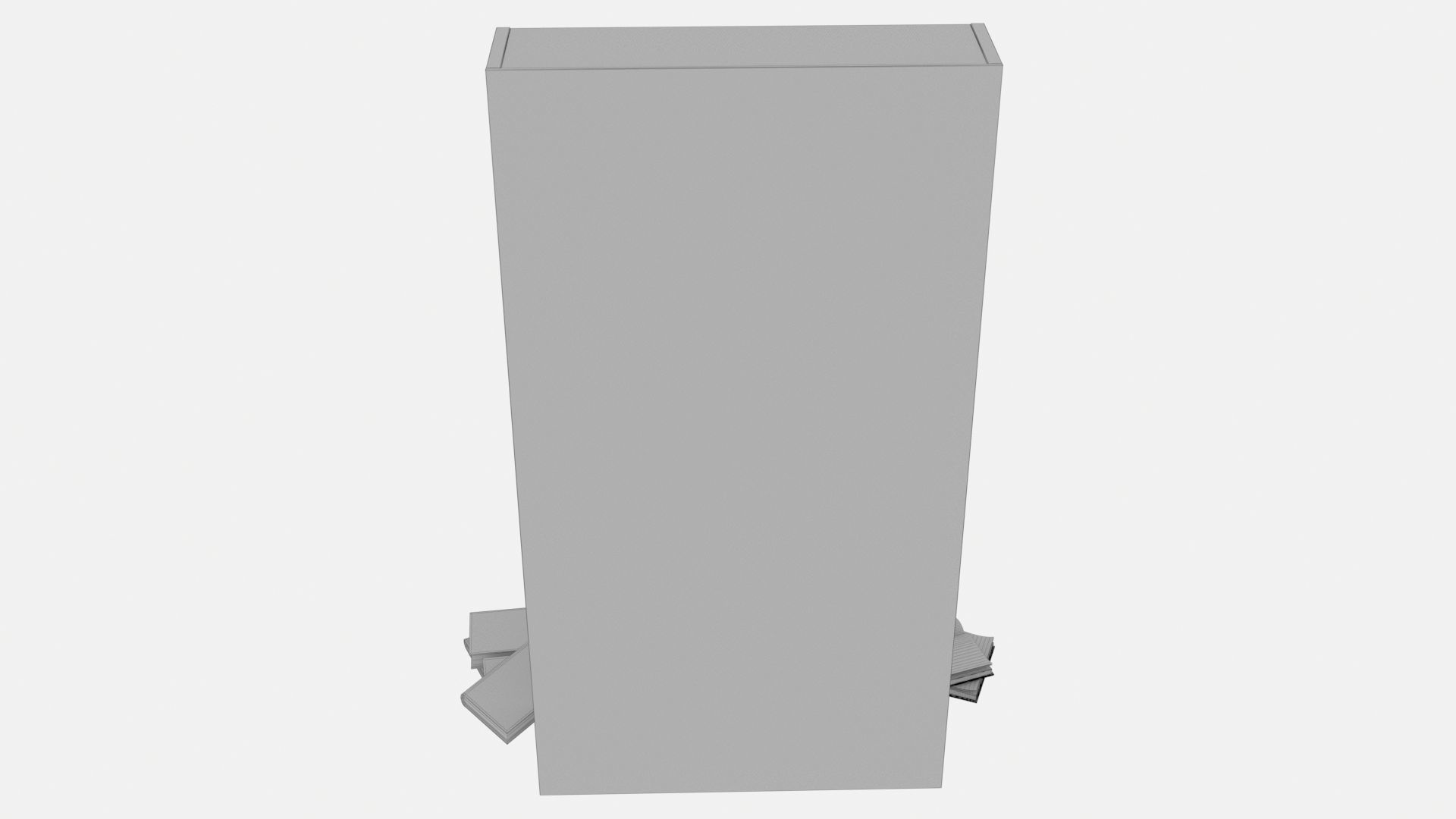 Old bookshelf with old books Estanteria Antigua con libros 3D model_13