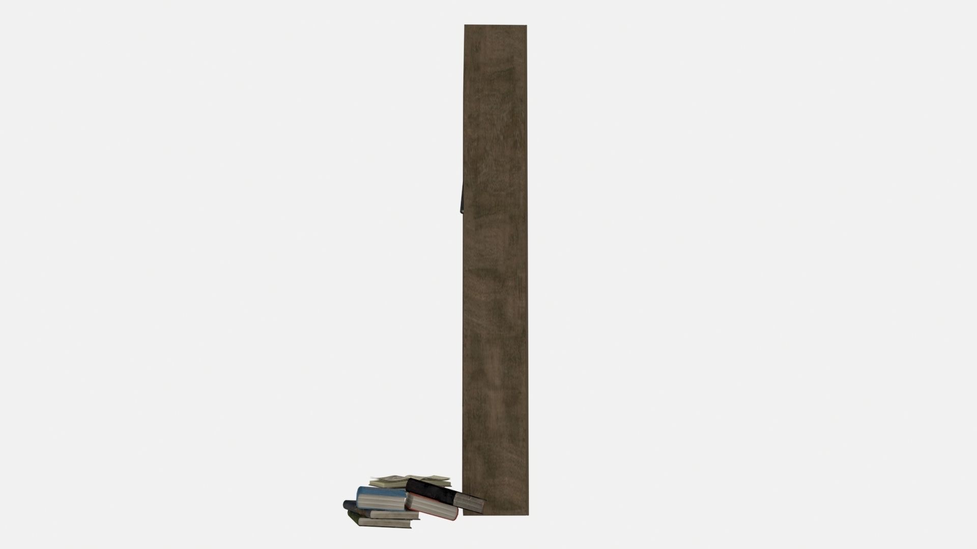 Old bookshelf with old books Estanteria Antigua con libros 3D model_6