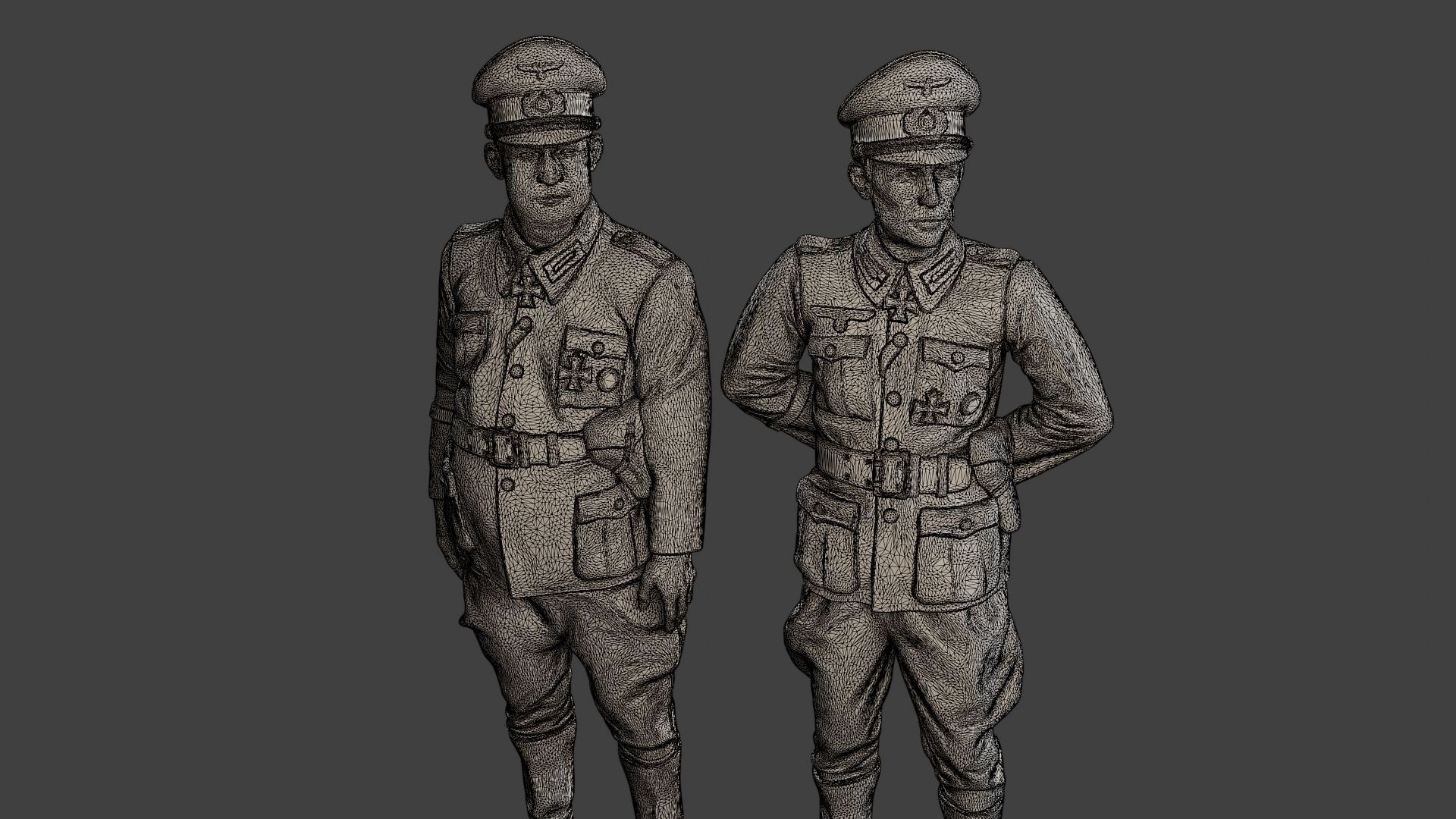 German Officers Stand ww2 G5 3D print model_12