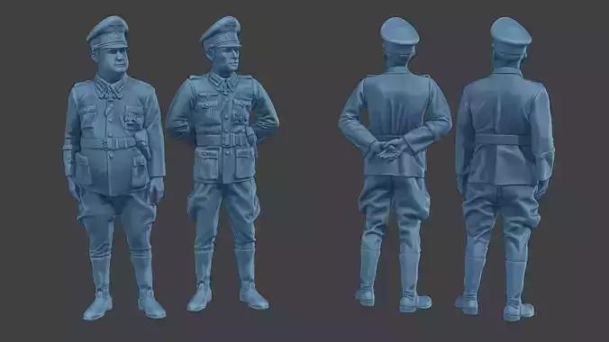 German Officers Stand ww2 G5 3D print model German Officers Stand ww2 G5 3D print model