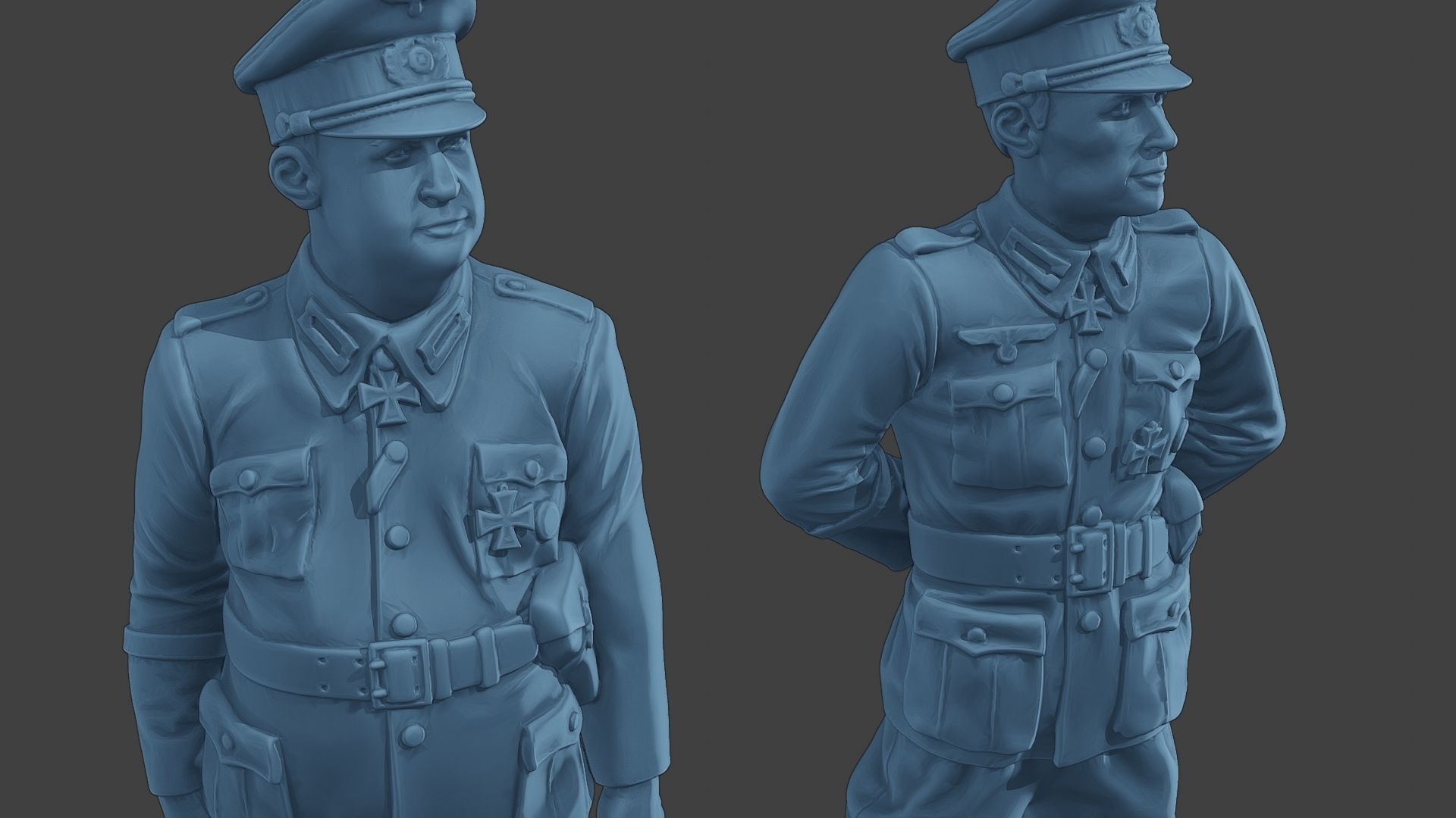 German Officers Stand ww2 G5 3D print model_19