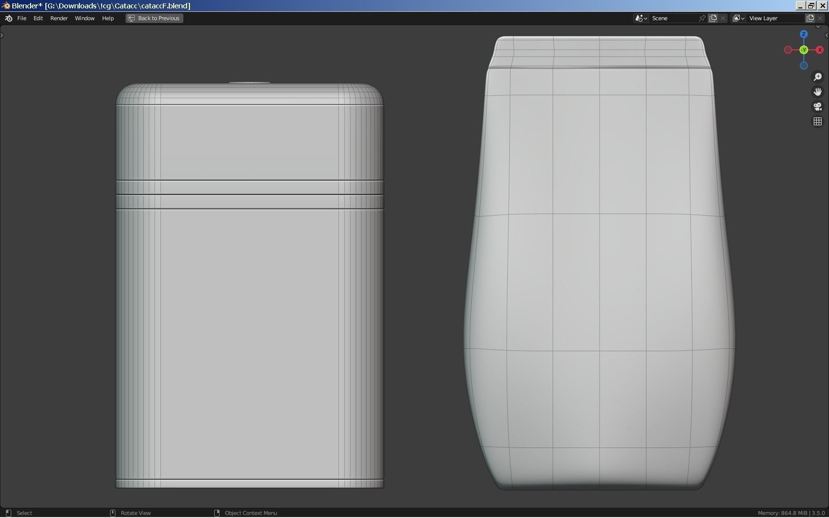 Cat Equipment 2 - Feeder and Food Bag 3D model_2
