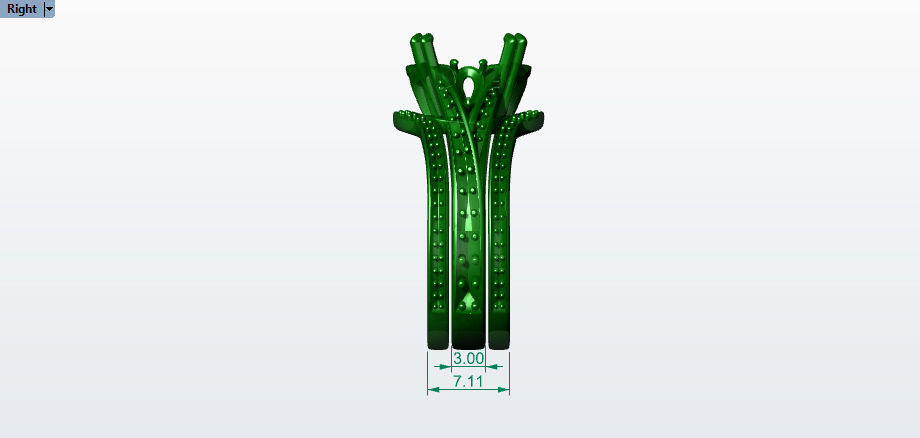 Vintage Fashion Solitaire Bridal Oval center tear drop side Ring 3D print model_39