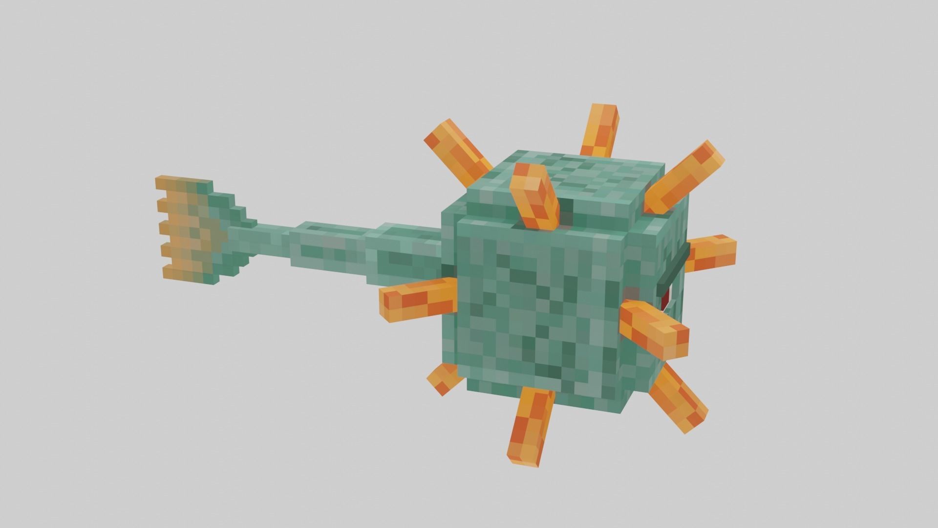 Minecraft Guardian 3D model_5
