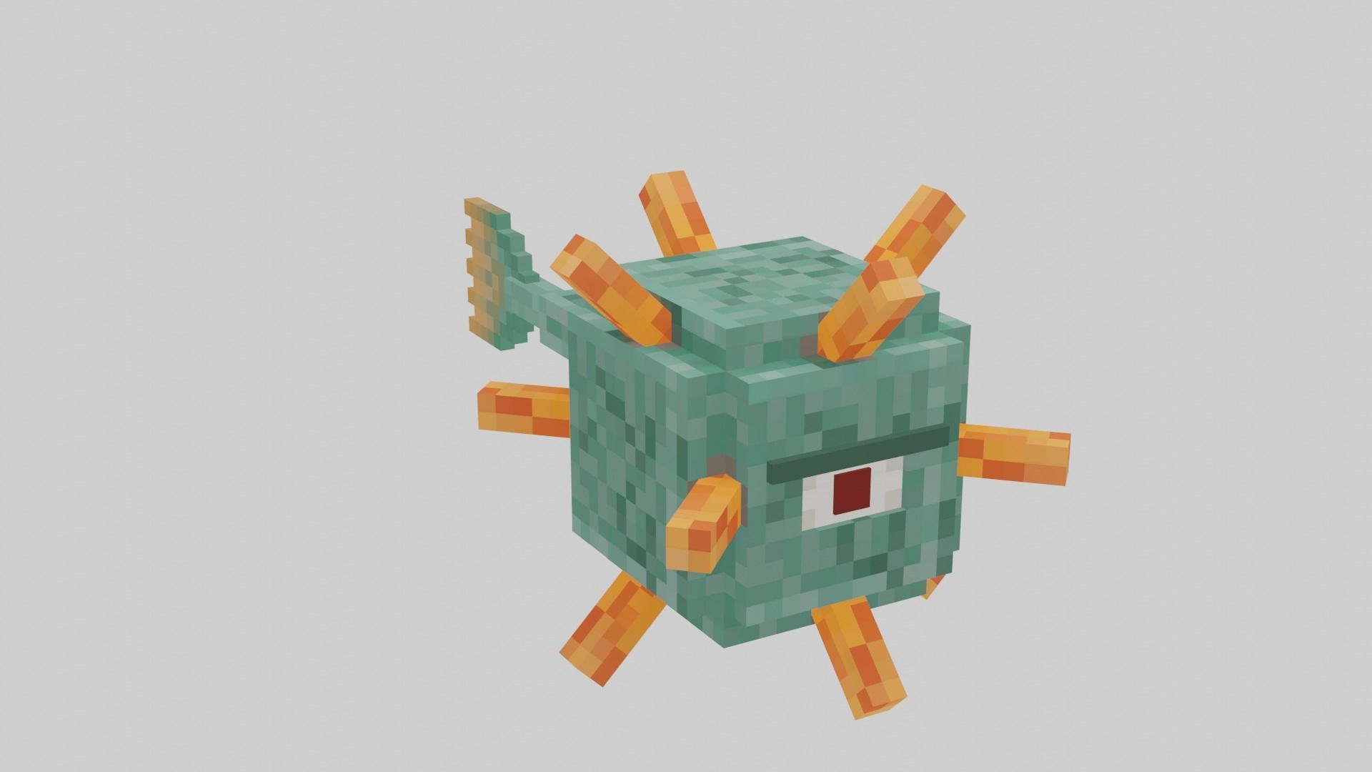 Minecraft Guardian 3D model_8