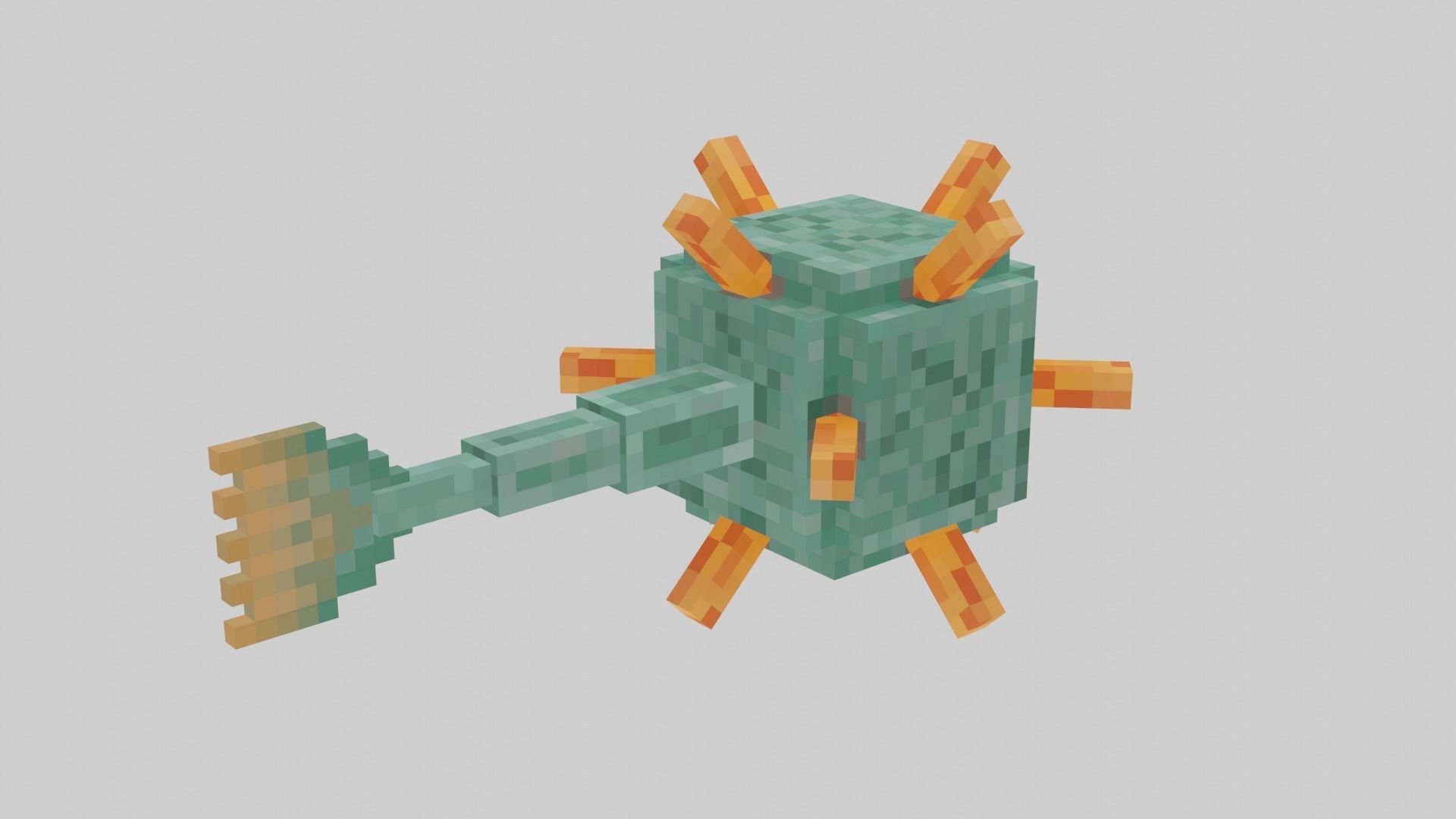 Minecraft Guardian 3D model_30