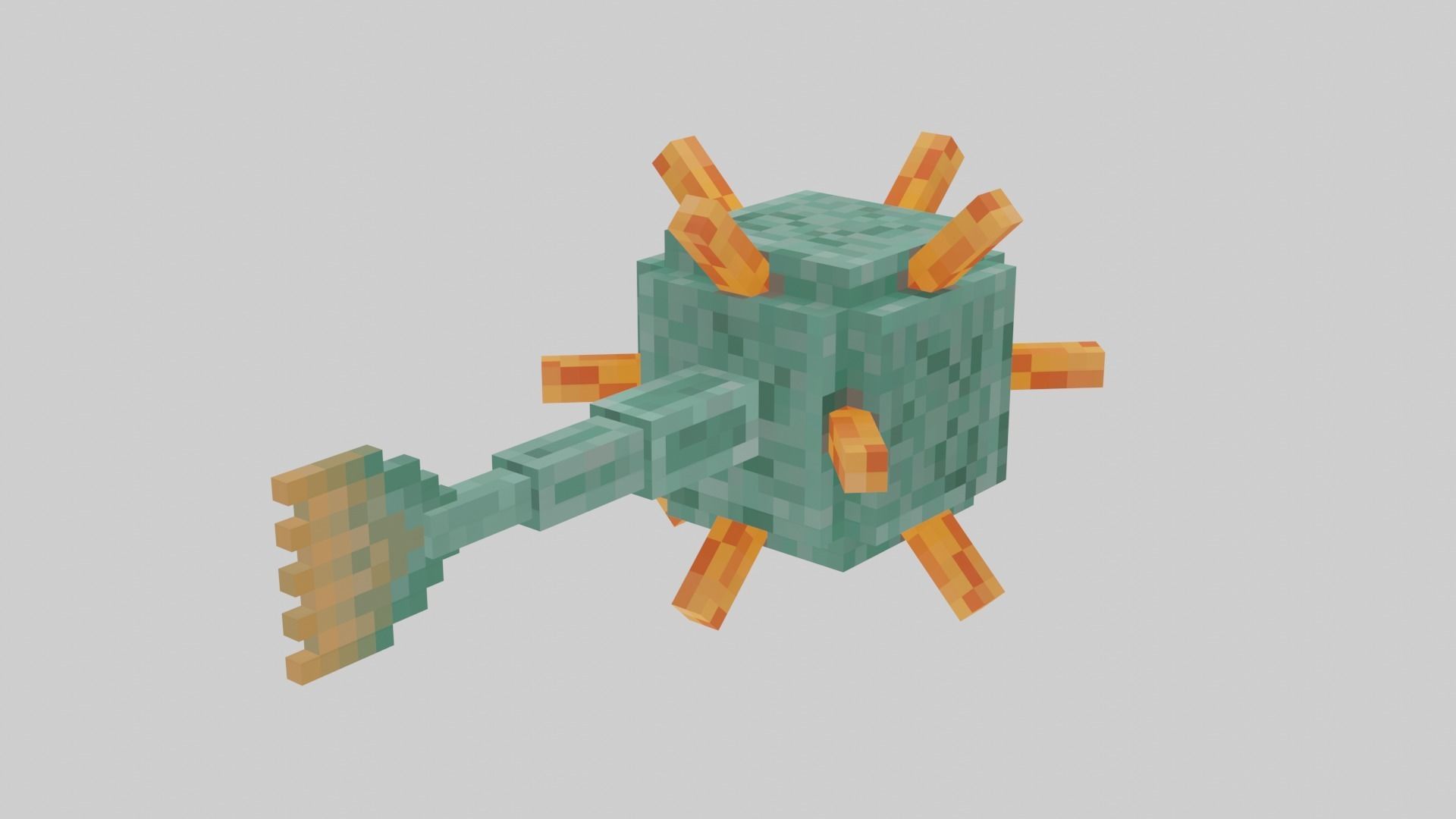 Minecraft Guardian 3D model_23