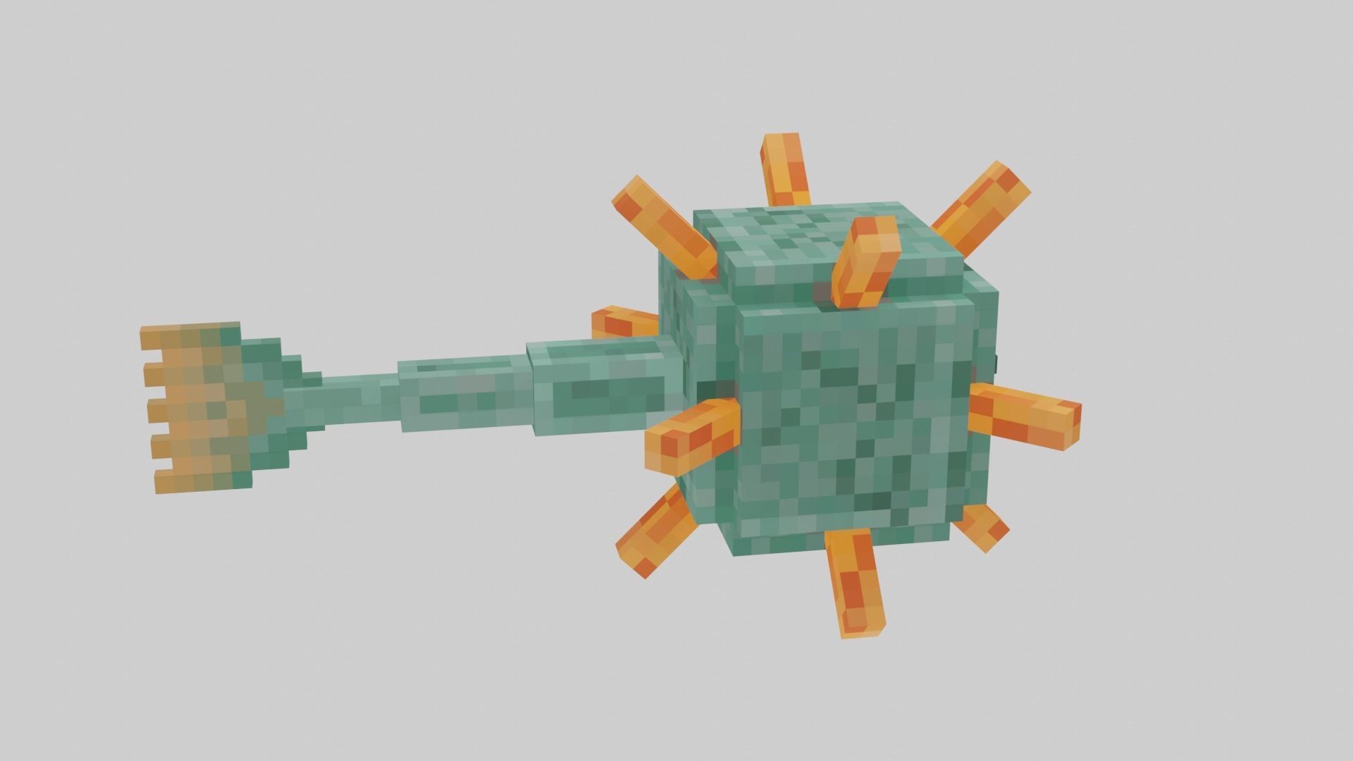 Minecraft Guardian 3D model_33