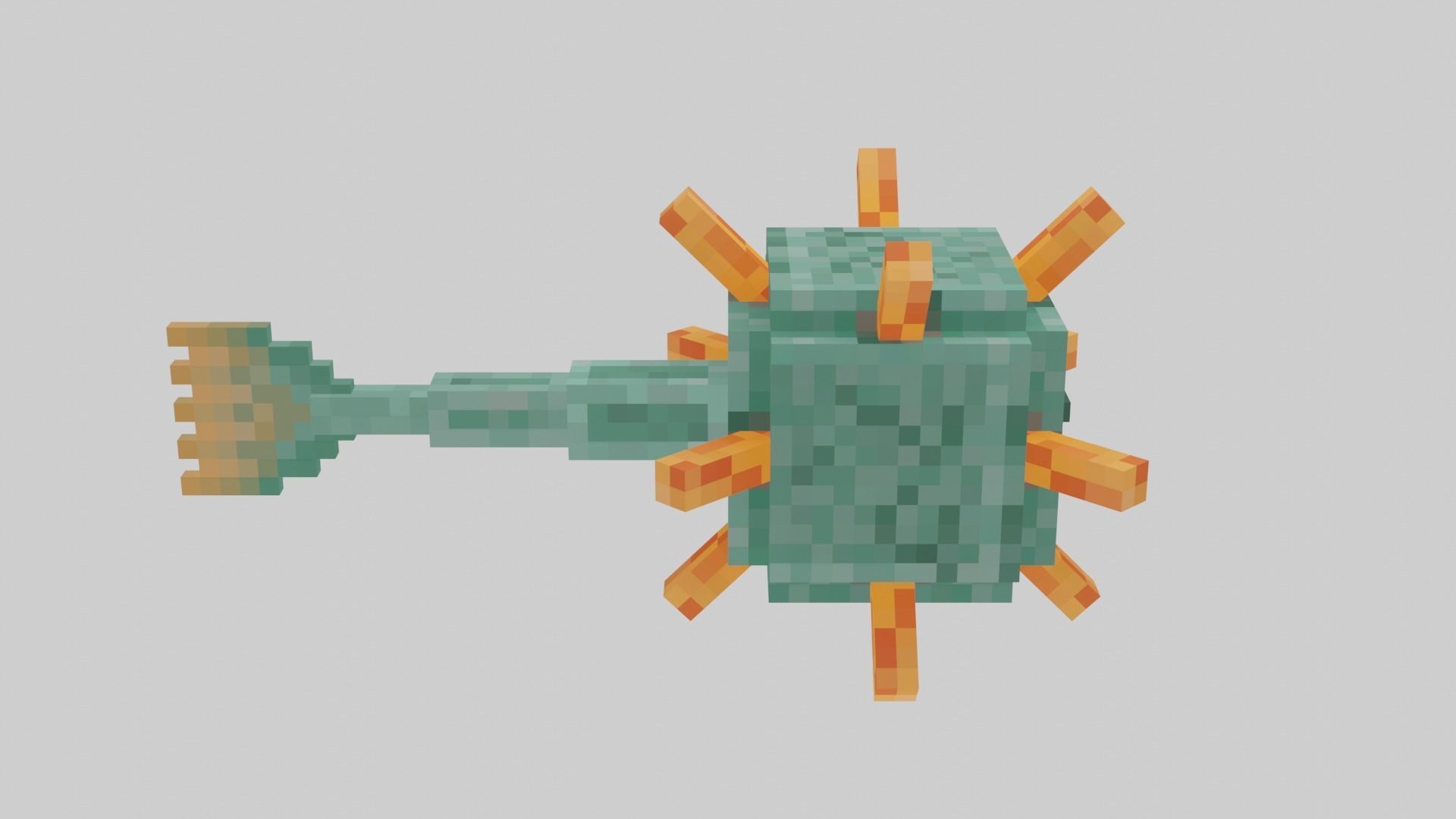 Minecraft Guardian 3D model_34