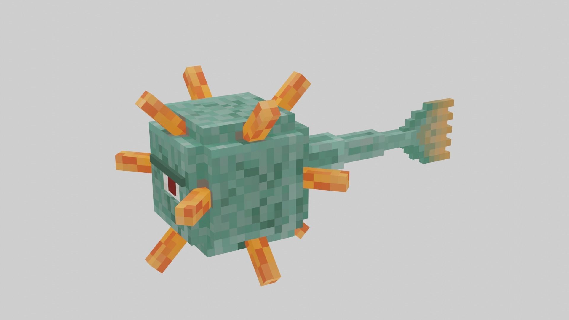 Minecraft Guardian 3D model_16