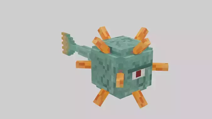 Minecraft Guardian 3D model