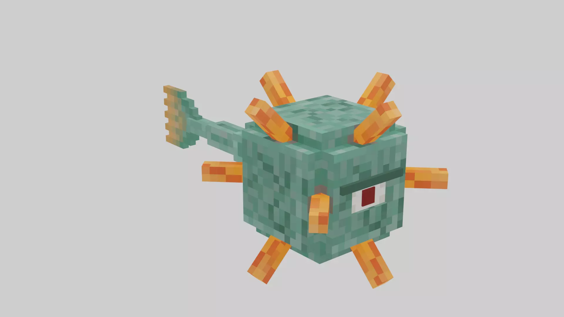 Minecraft Guardian 3D model_0