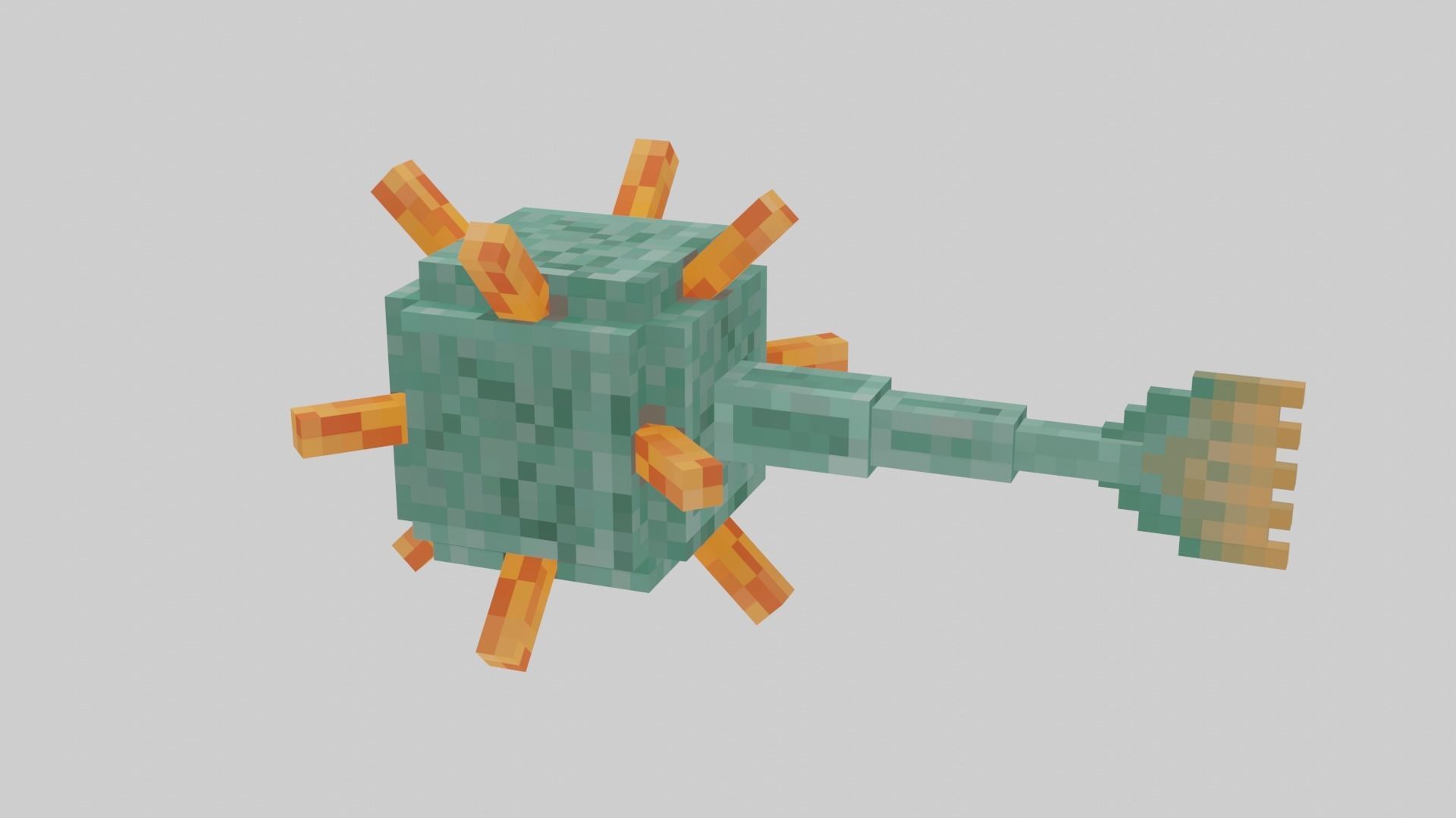 Minecraft Guardian 3D model_21