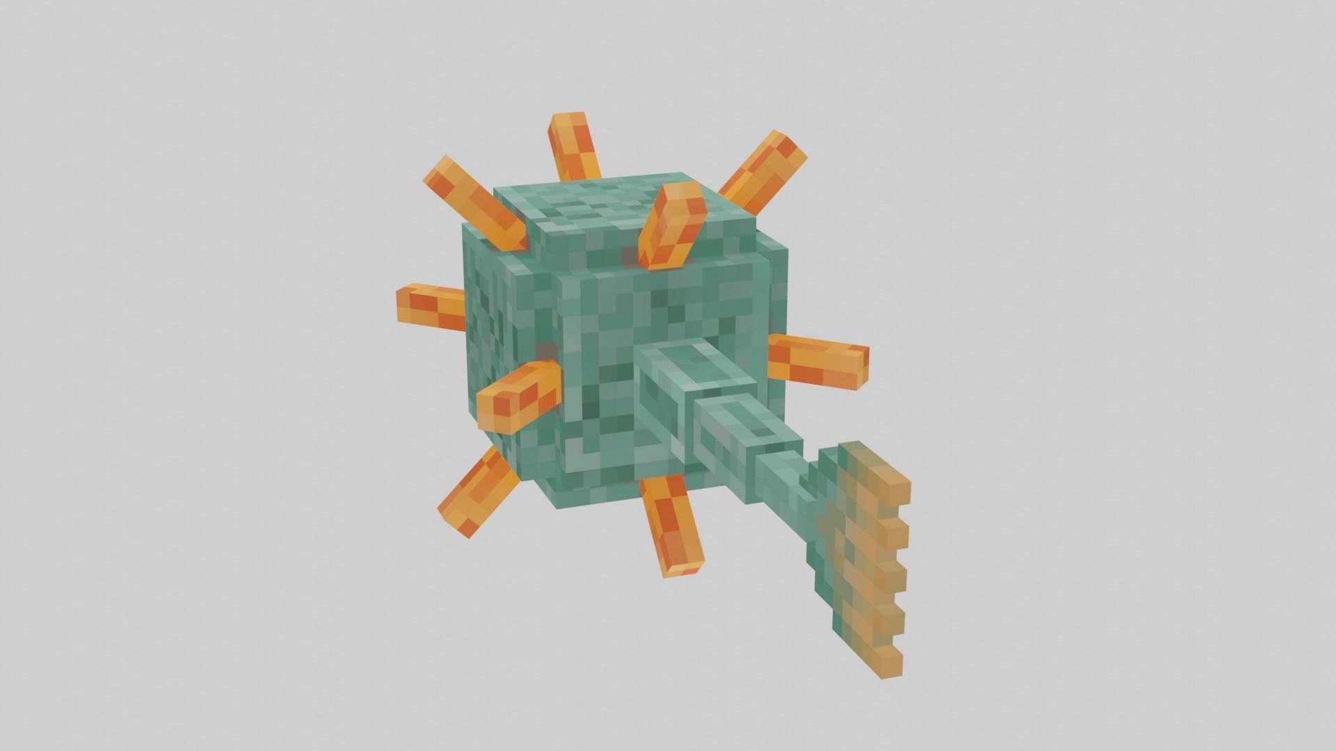 Minecraft Guardian 3D model_27