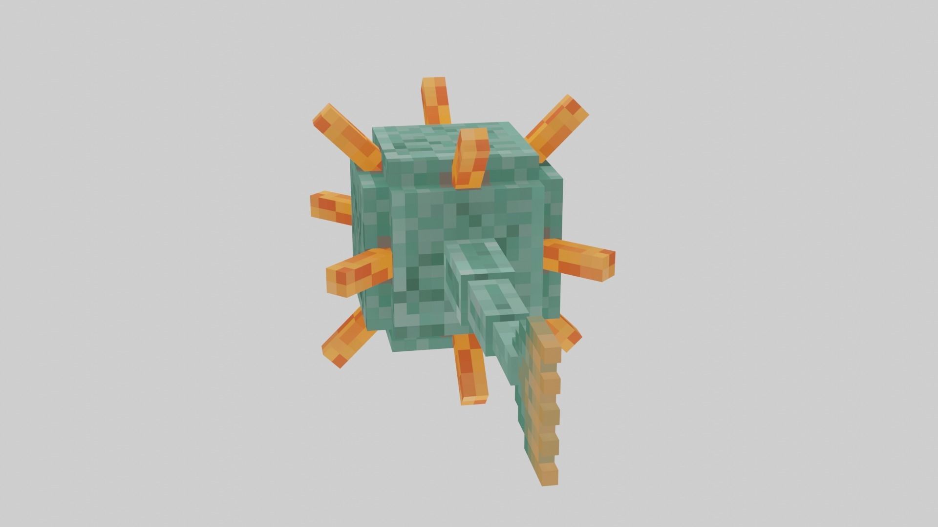 Minecraft Guardian 3D model_28